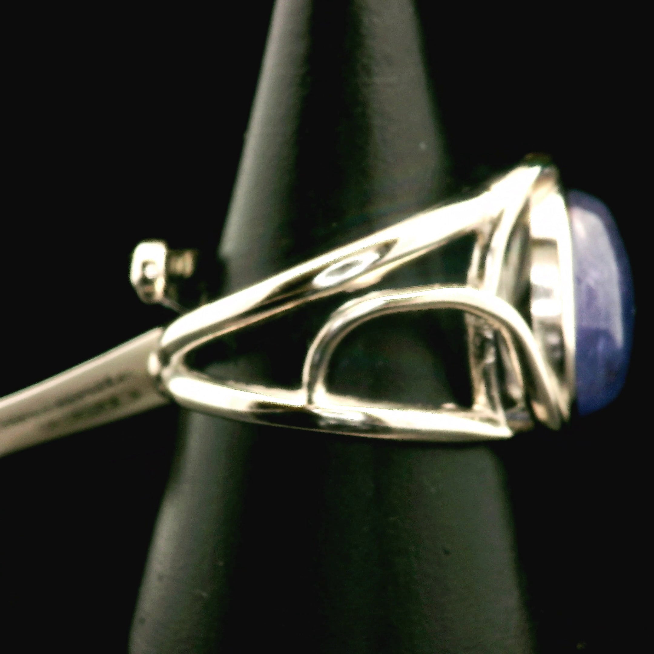 Tanzanite Cuff Ring .925 Silver for Elevating your Consciousness
