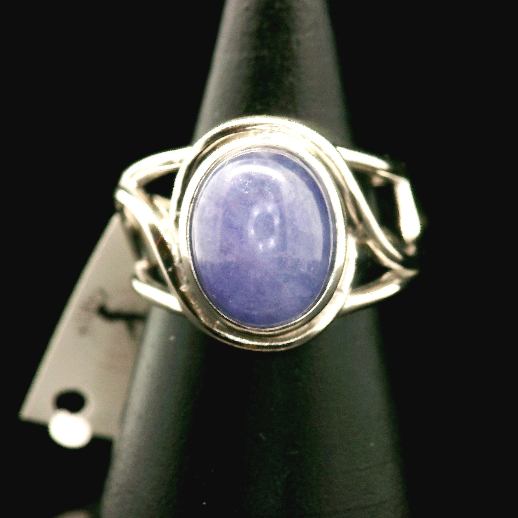 Tanzanite Cuff Ring .925 Silver for Elevating your Consciousness
