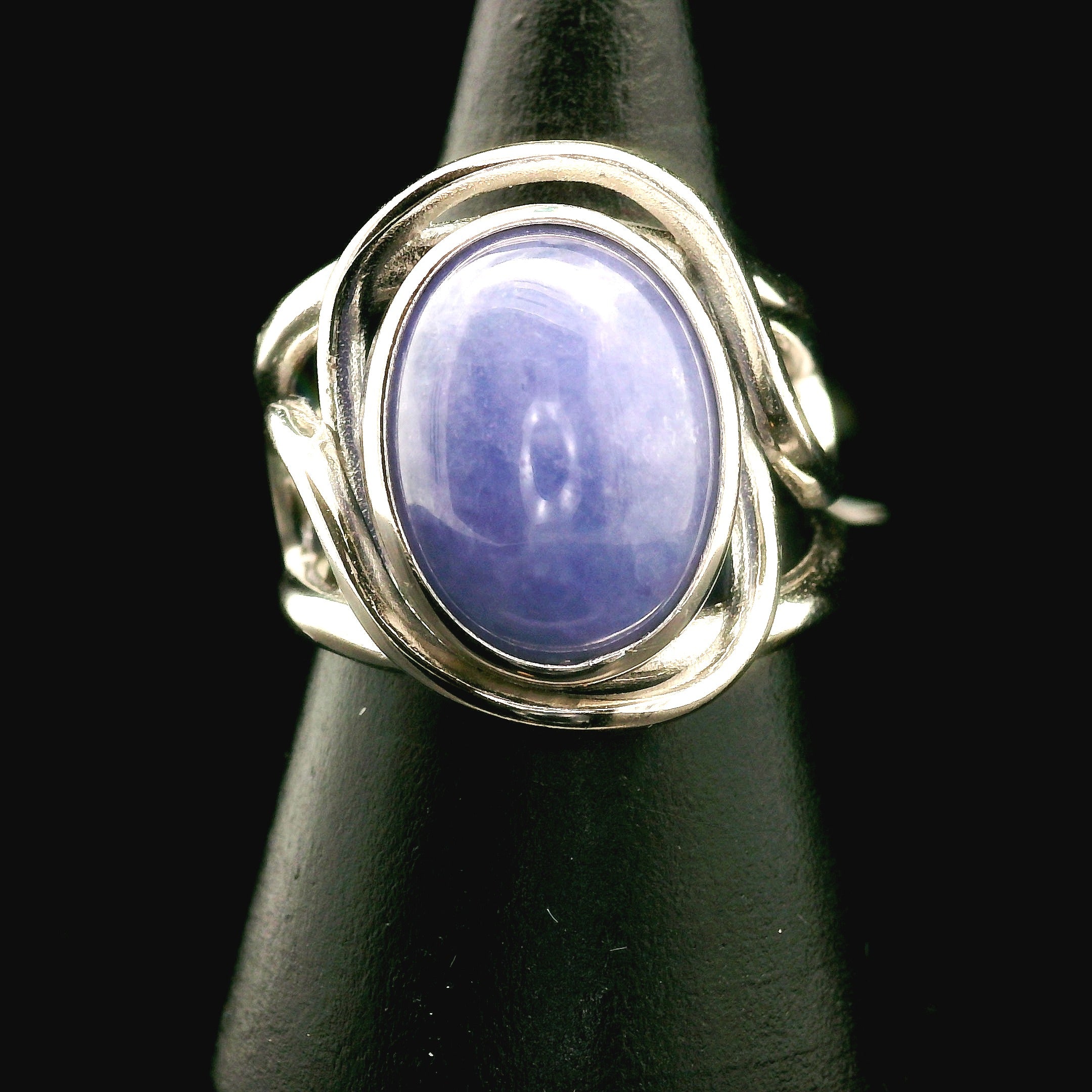 Tanzanite Cuff Ring .925 Silver for Elevating your Consciousness