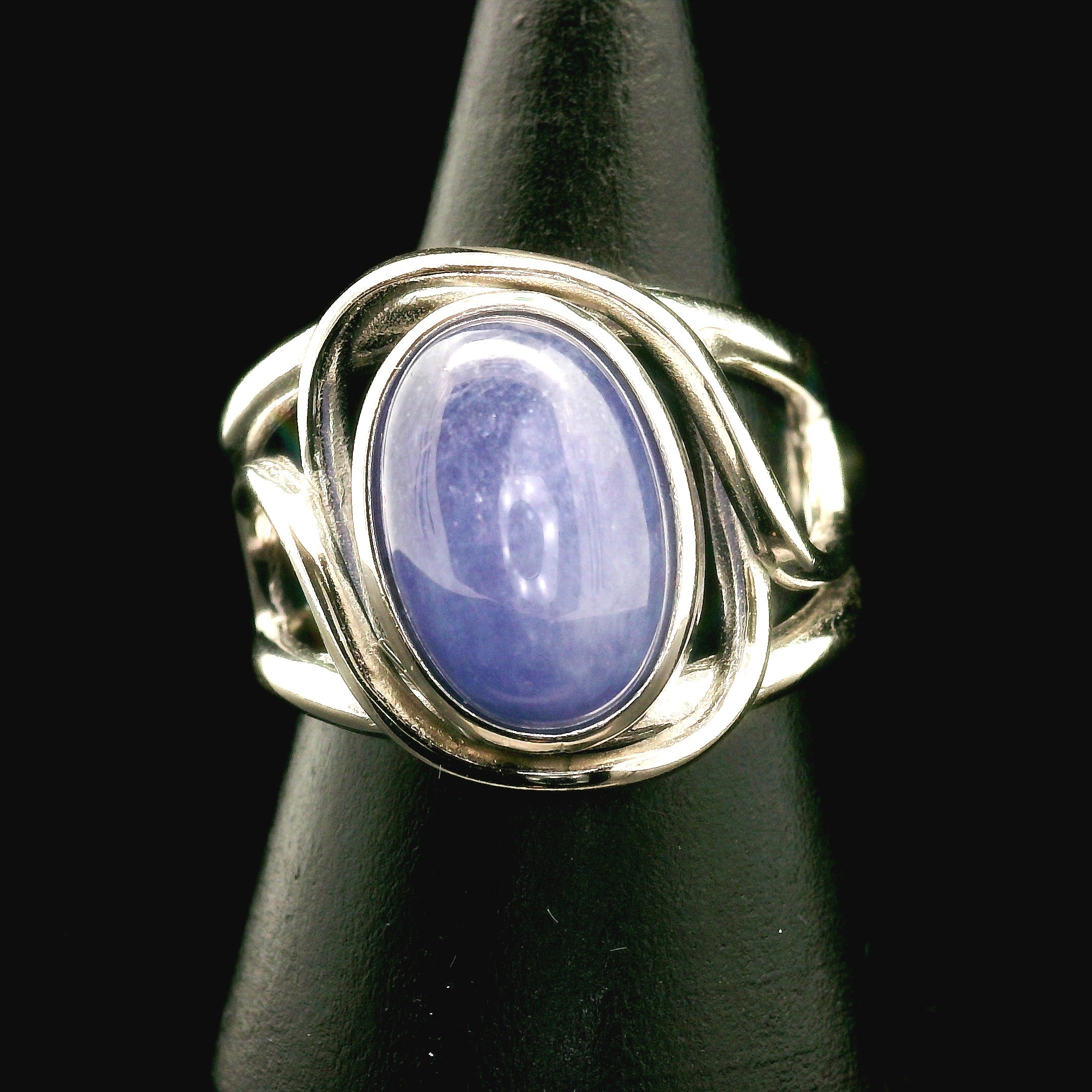 Tanzanite Cuff Ring .925 Silver for Elevating your Consciousness