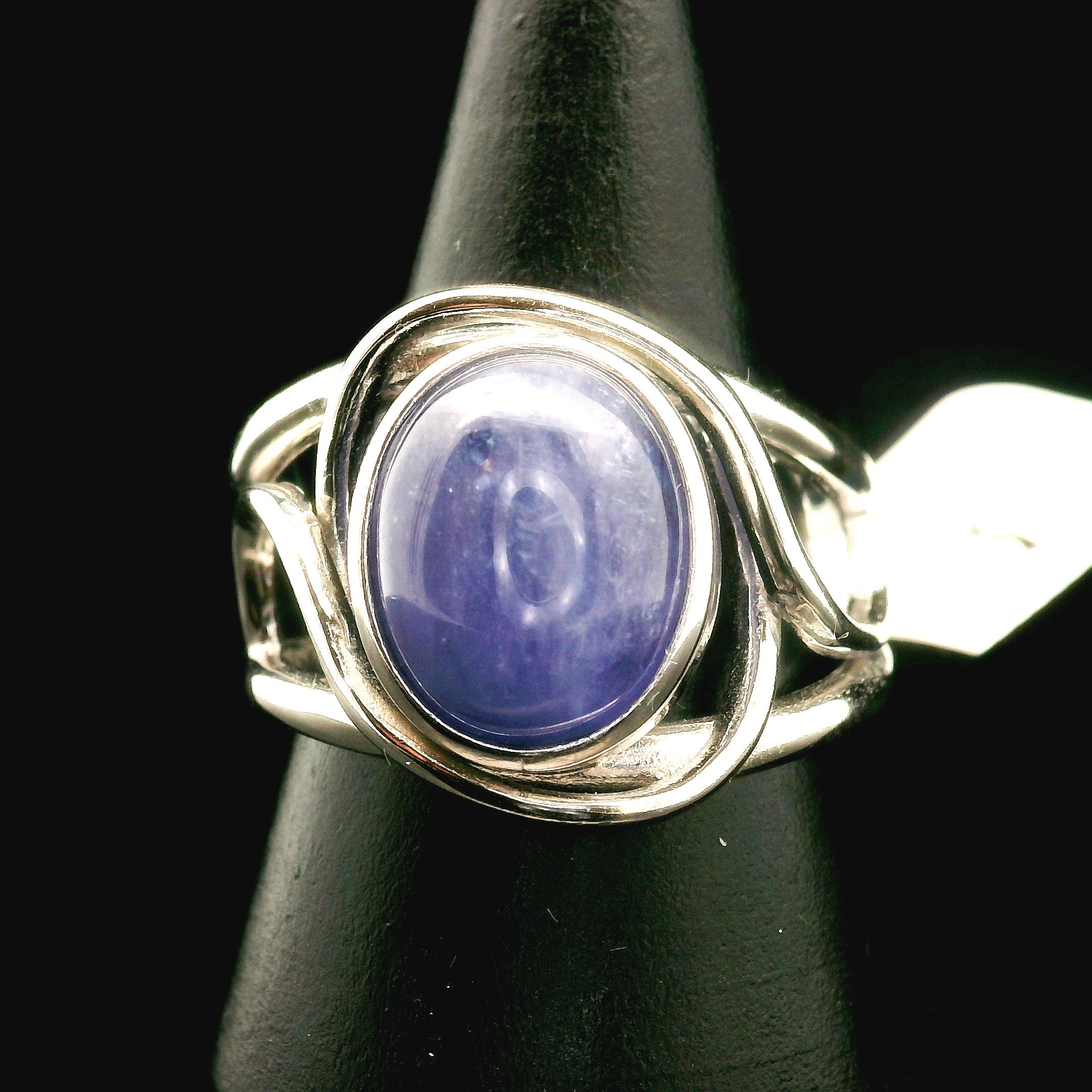Tanzanite Cuff Ring .925 Silver for Elevating your Consciousness