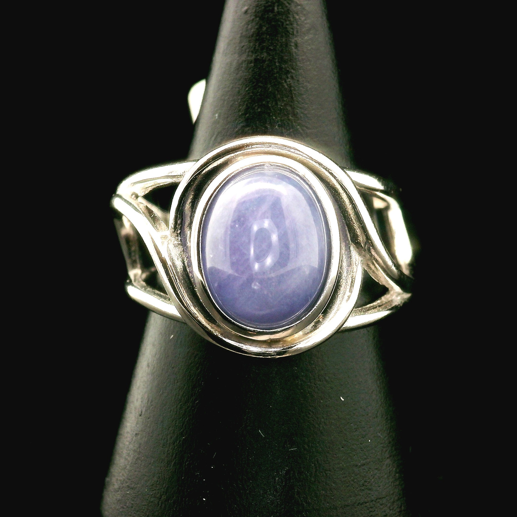 Tanzanite Cuff Ring .925 Silver for Elevating your Consciousness