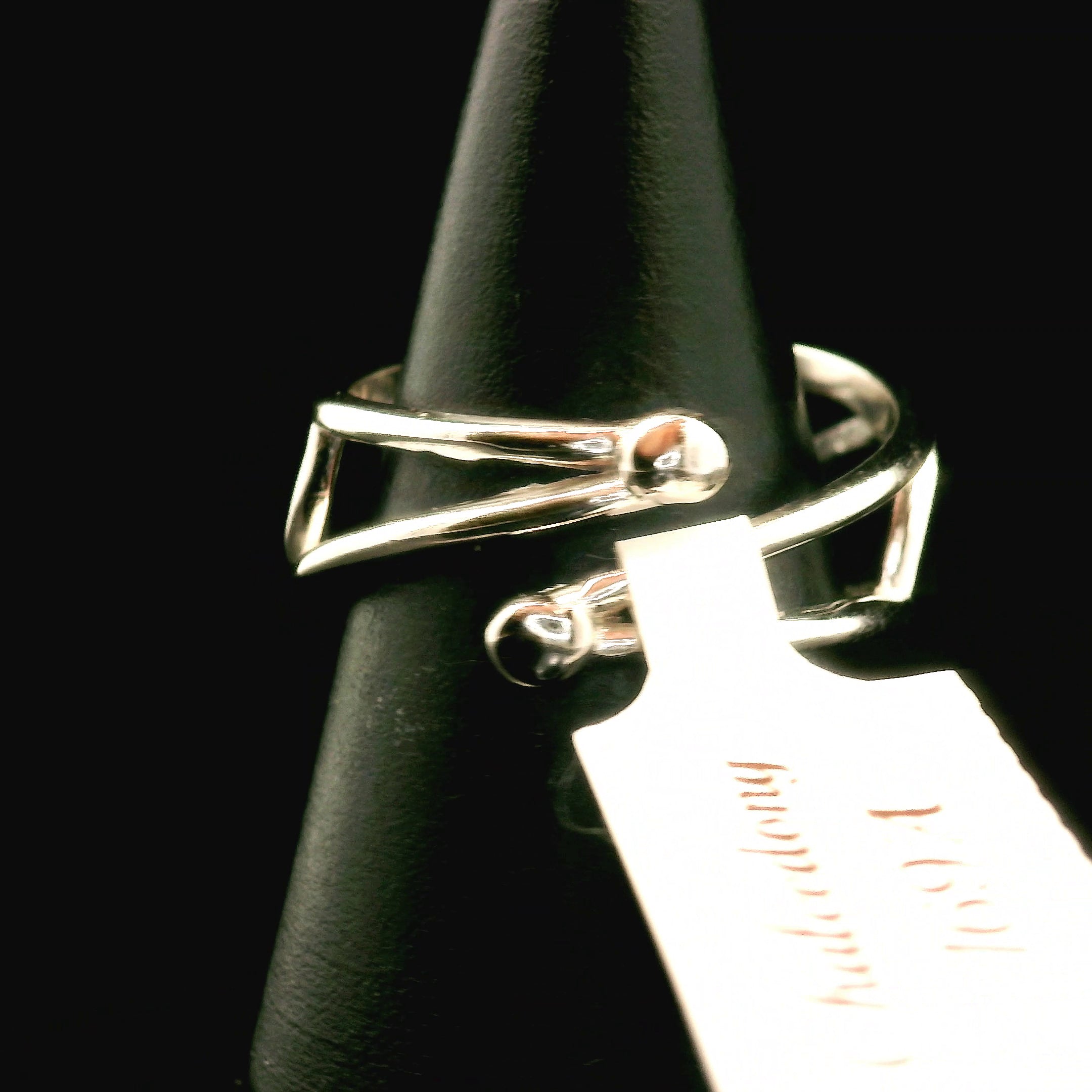 Blue Chalcedony Flower Cuff Ring .925 Silver for Soothing the Body, Mind and Spirit