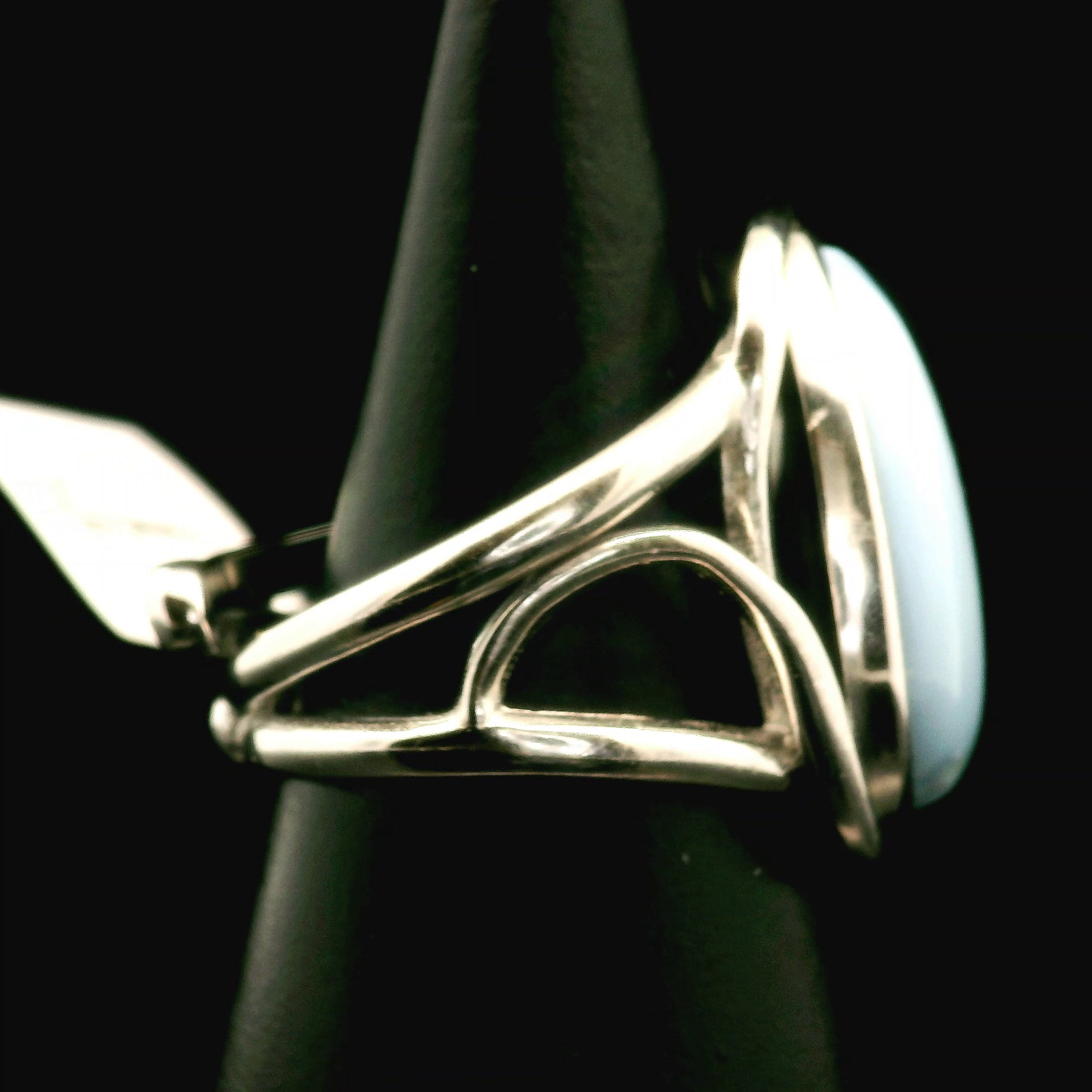 Owyhee Opal Cuff Ring .925 Silver for Emotional Healing and Balance