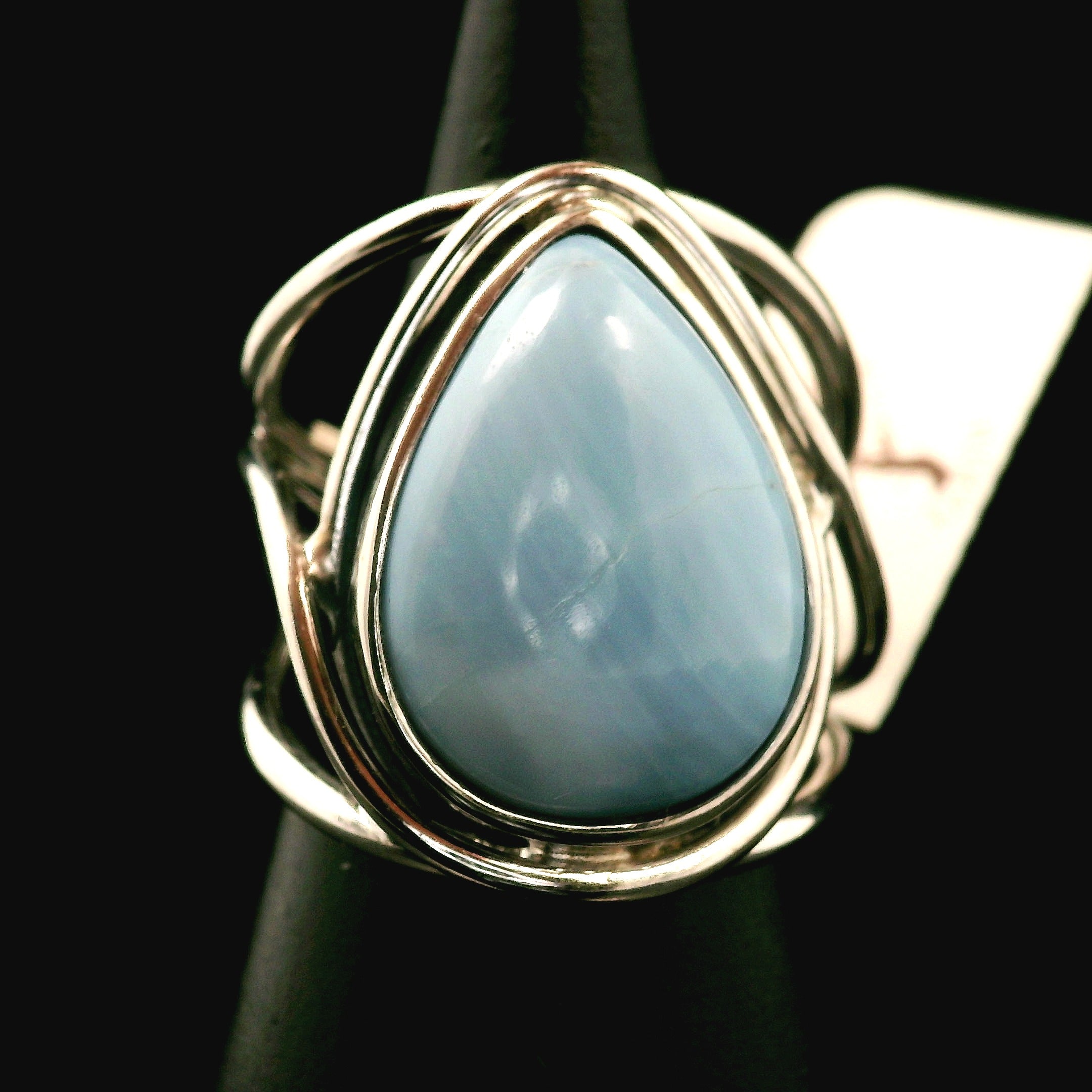 Owyhee Opal Cuff Ring .925 Silver for Emotional Healing and Balance