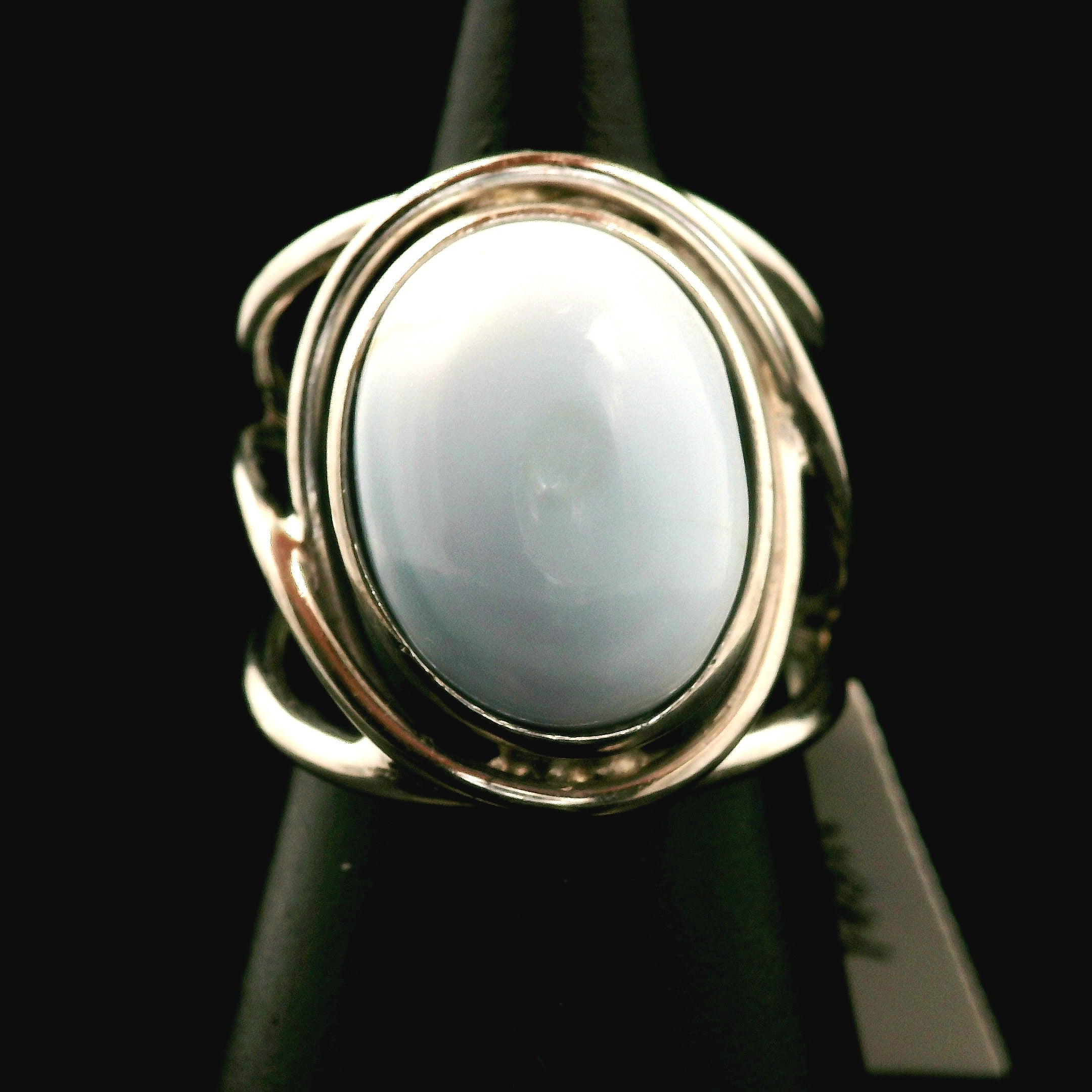 Owyhee Opal Cuff Ring .925 Silver for Emotional Healing and Balance