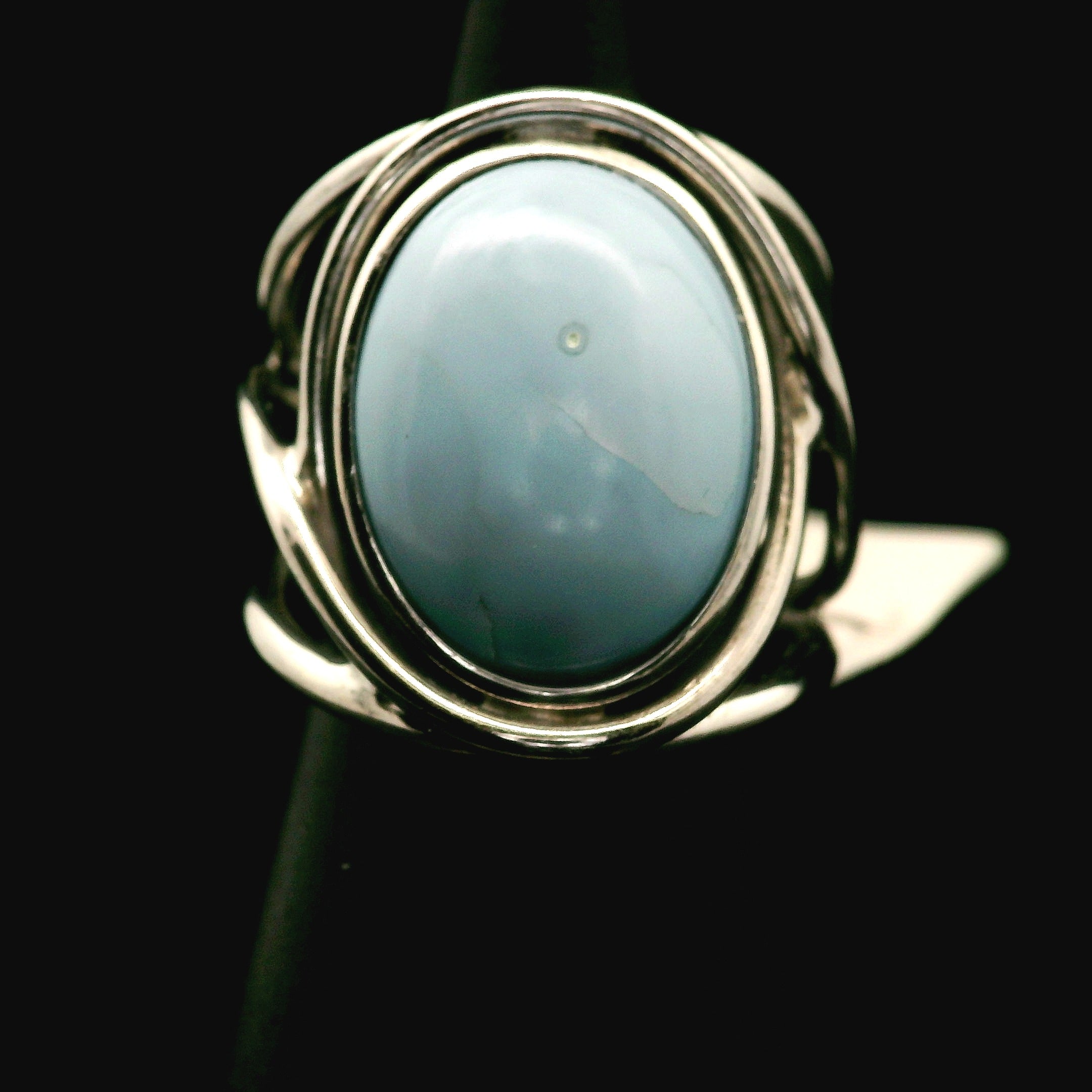 Owyhee Opal Cuff Ring .925 Silver for Emotional Healing and Balance