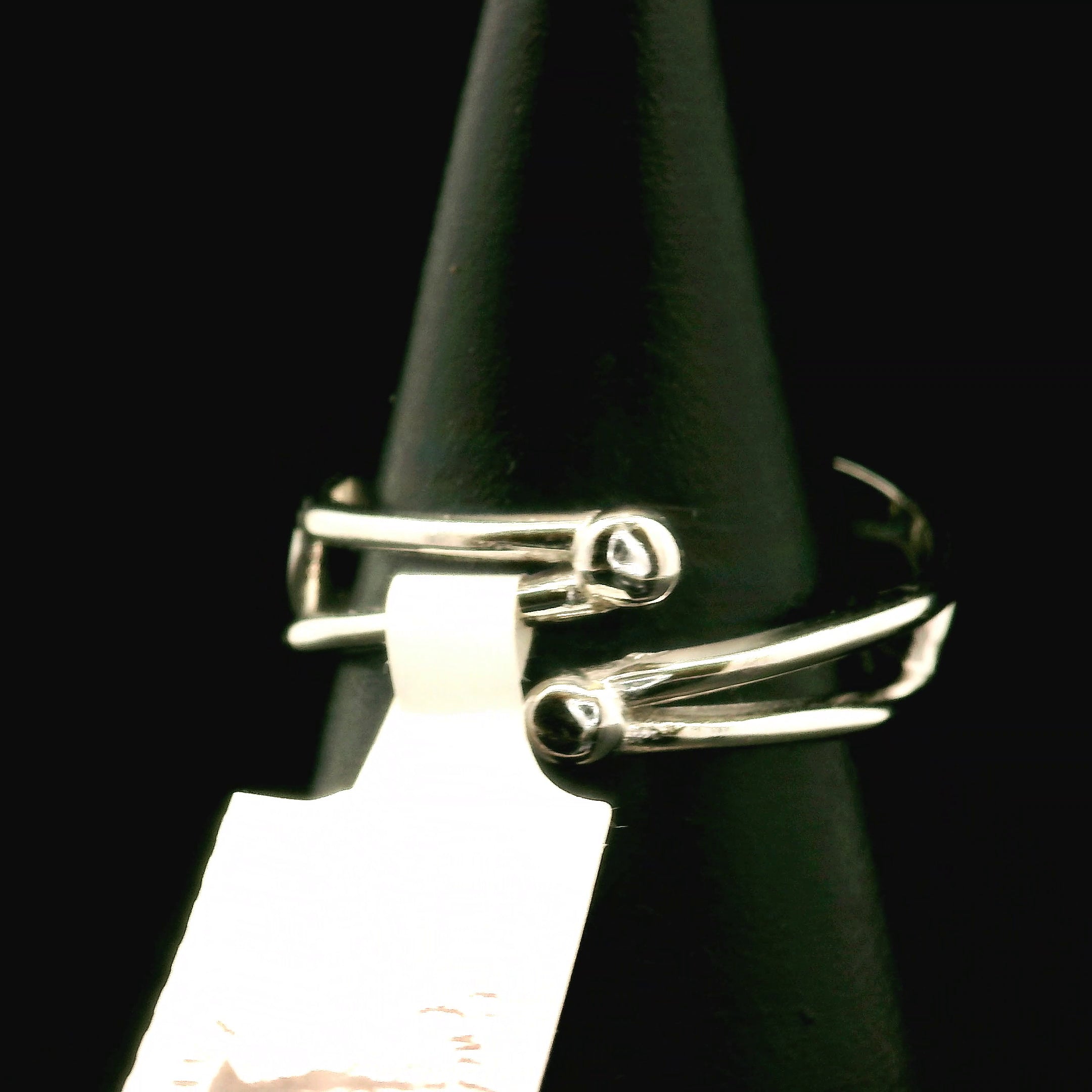 Blue Zircon Cuff Ring .925 Silver for Healing, Enhancing, and Attracting