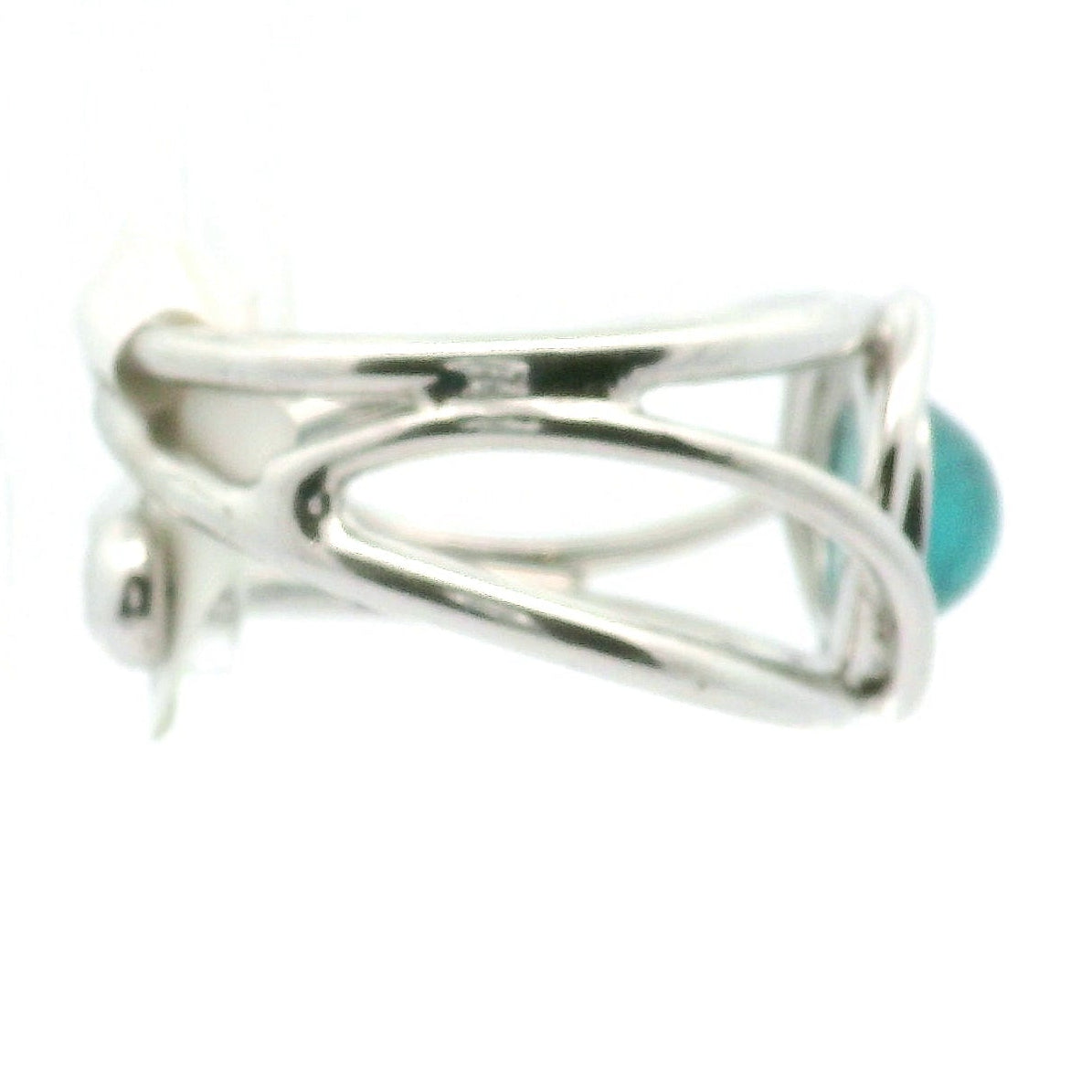 Cats Eye Blue Apatite Midi Cuff Ring .925 Silver for Overall Health and Wellness