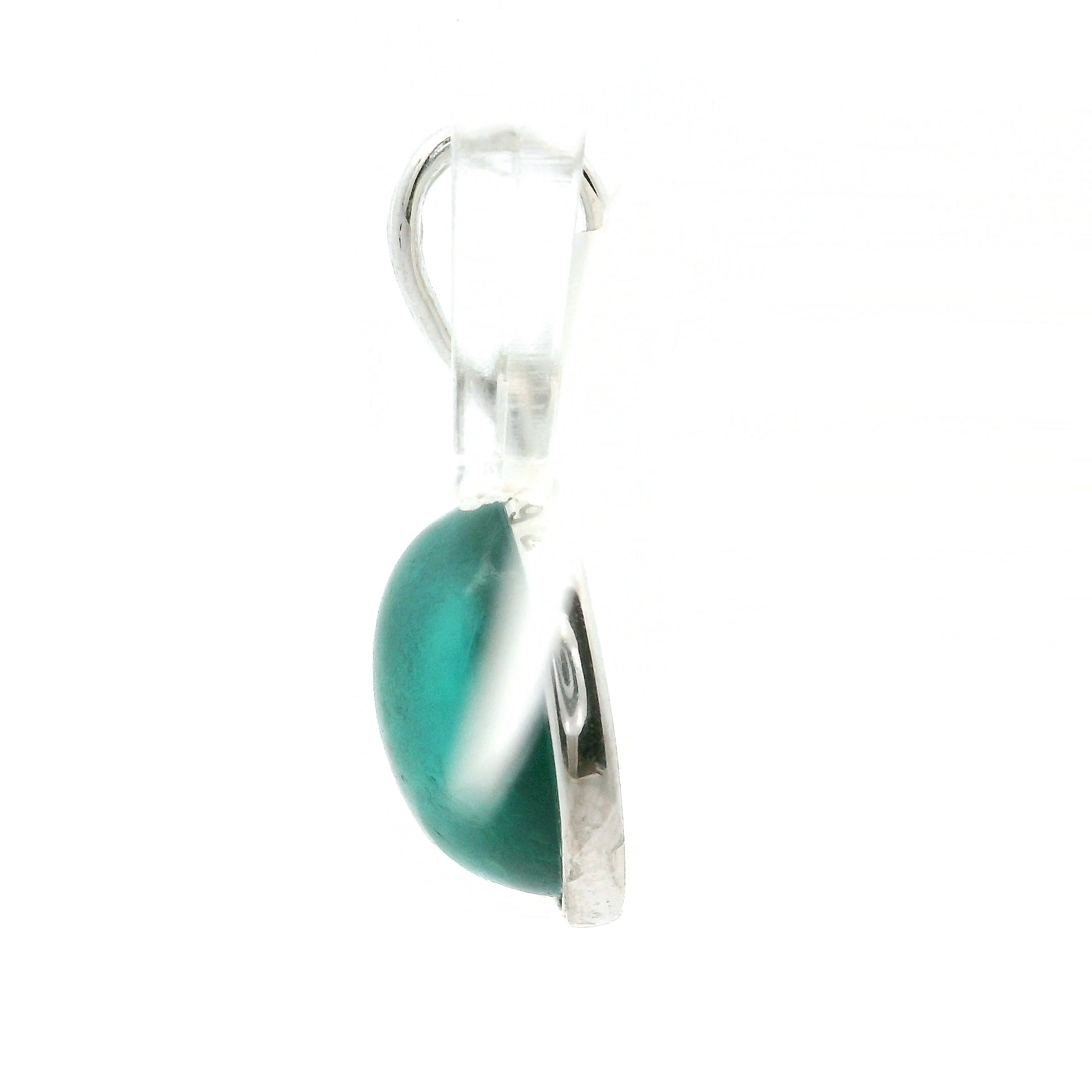 Cats Eye Blue Apatite Pendant .925 Silver for Overall Health and Wellness