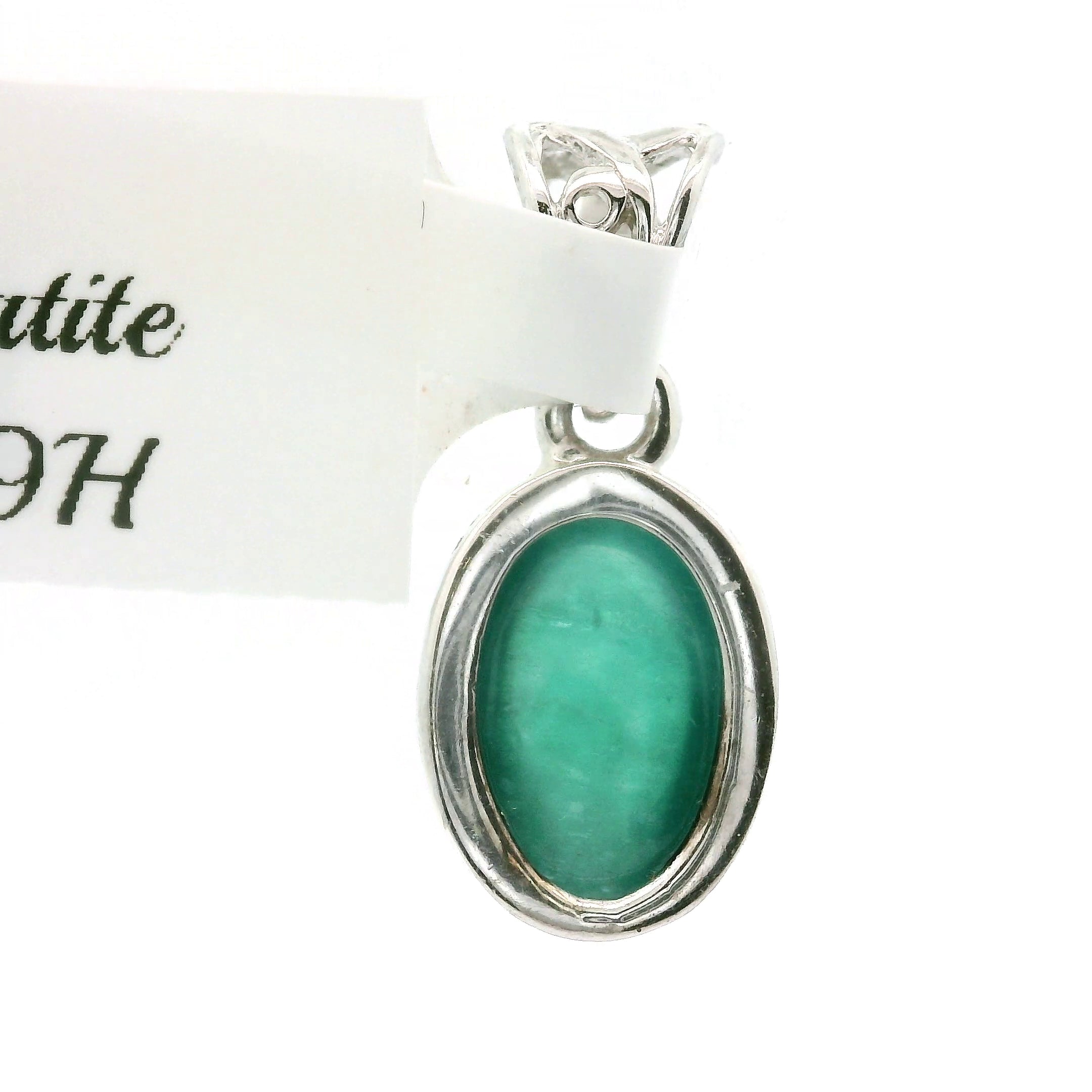 Cats Eye Blue Apatite Pendant .925 Silver for Overall Health and Wellness