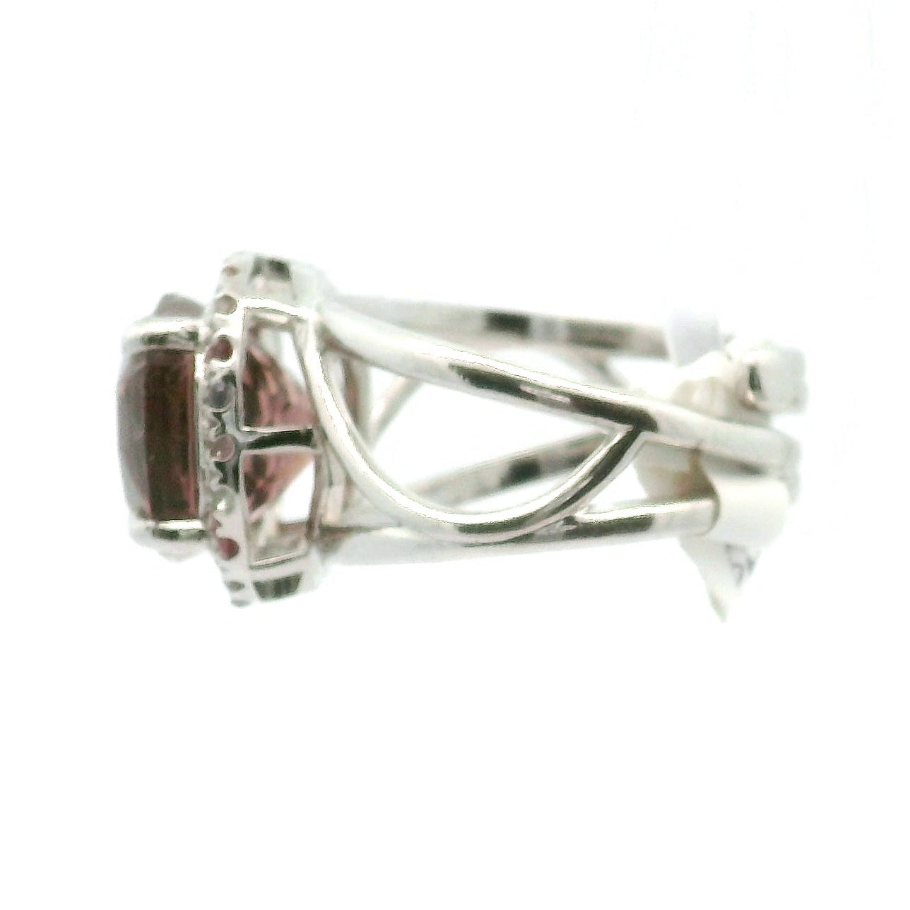 Color Changing Scapolite with Spinel Pavé Cuff Ring .925 Silver for Enhancing Communication with Guides, Insight & Memory