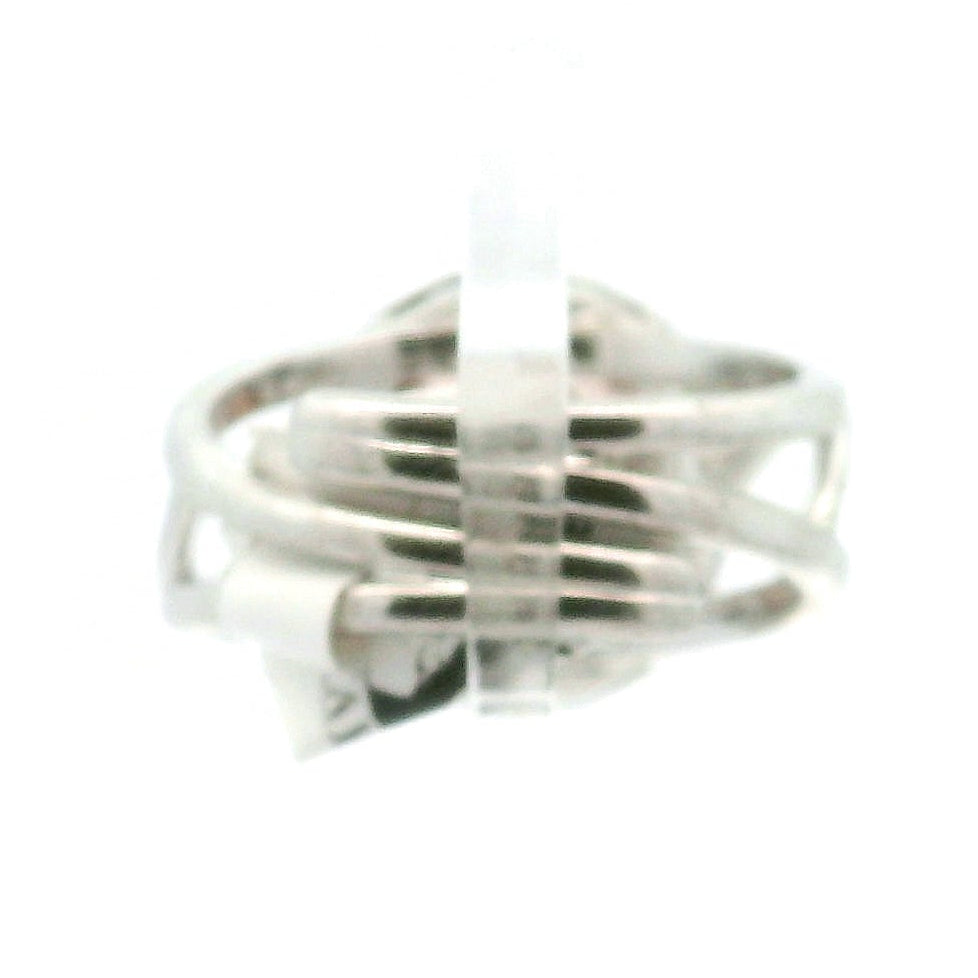 Color Changing Scapolite with Spinel Pavé Cuff Ring .925 Silver for Enhancing Communication with Guides, Insight & Memory