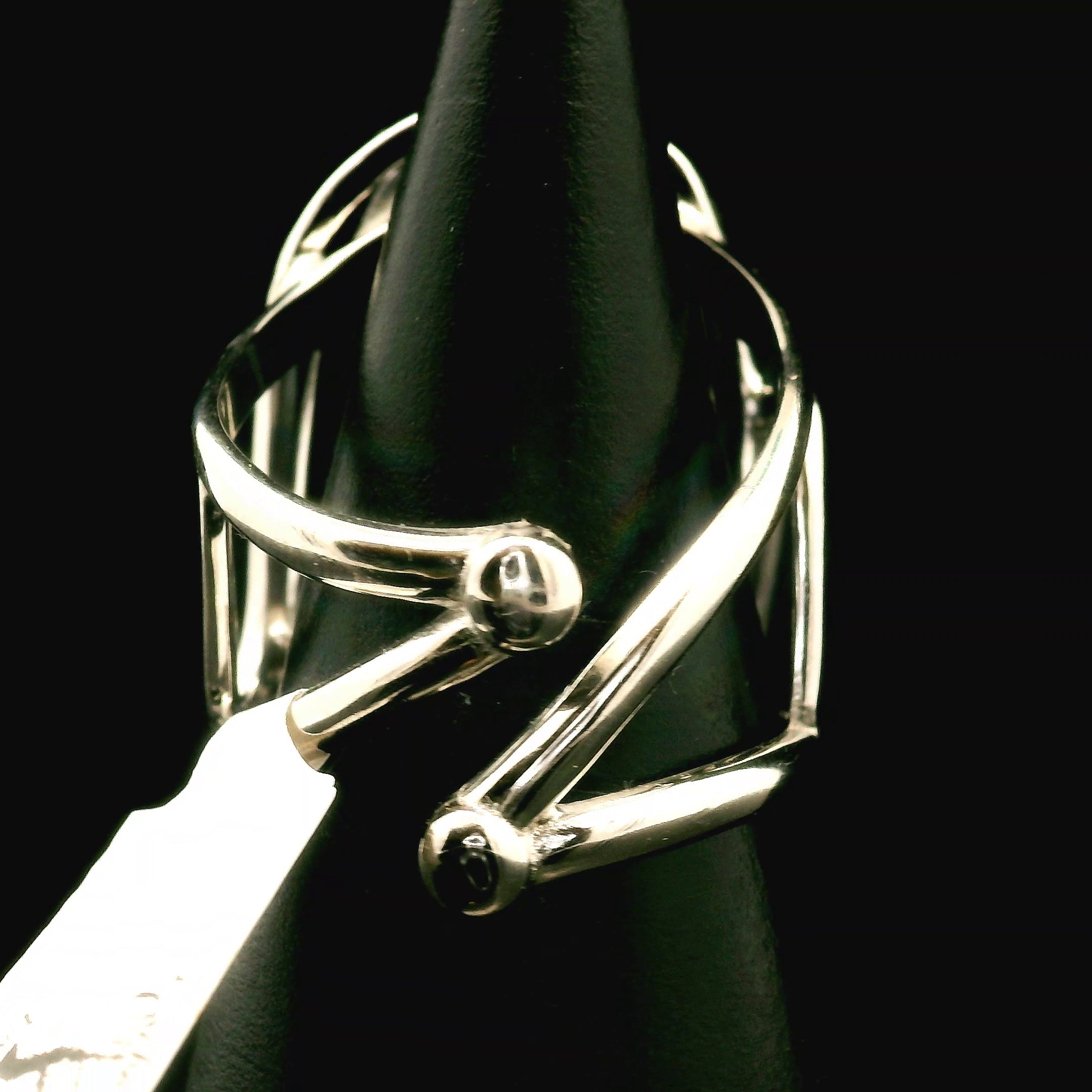 Blue Diopside (Violane) Cuff Ring .925 Silver (High Quality) for Communicating with Angels