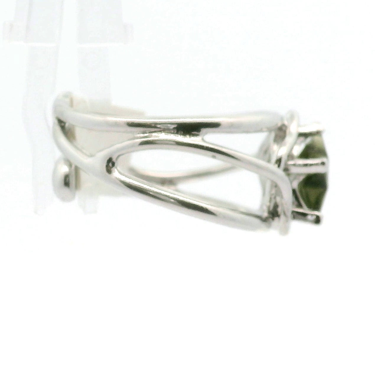 Moldavite Star Cuff Ring .925 Silver for Creating your Dream Life