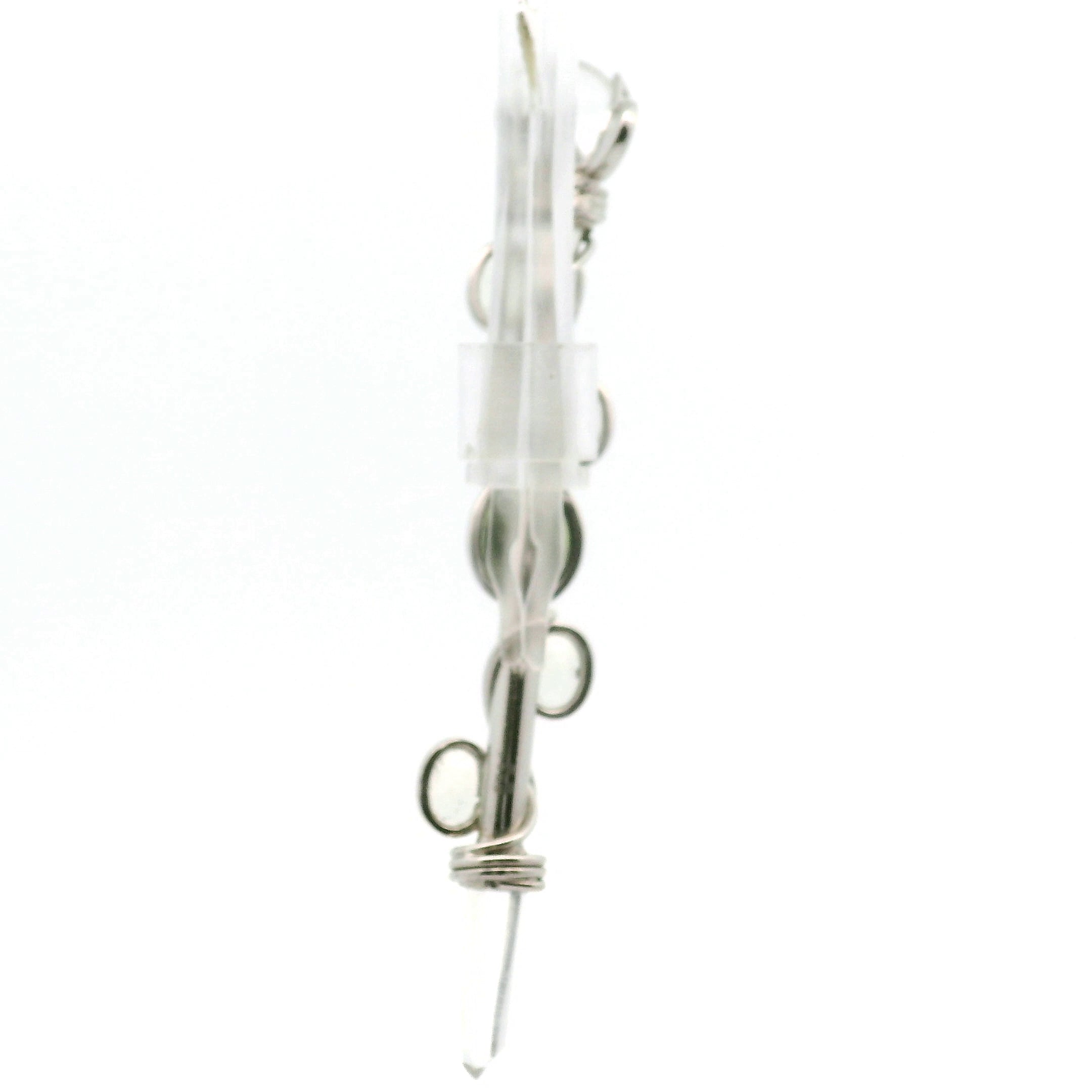 Moldavite and Libyan Desert Glass Wandlet .925 Silver for Manifestation and Creating your Dream Life
