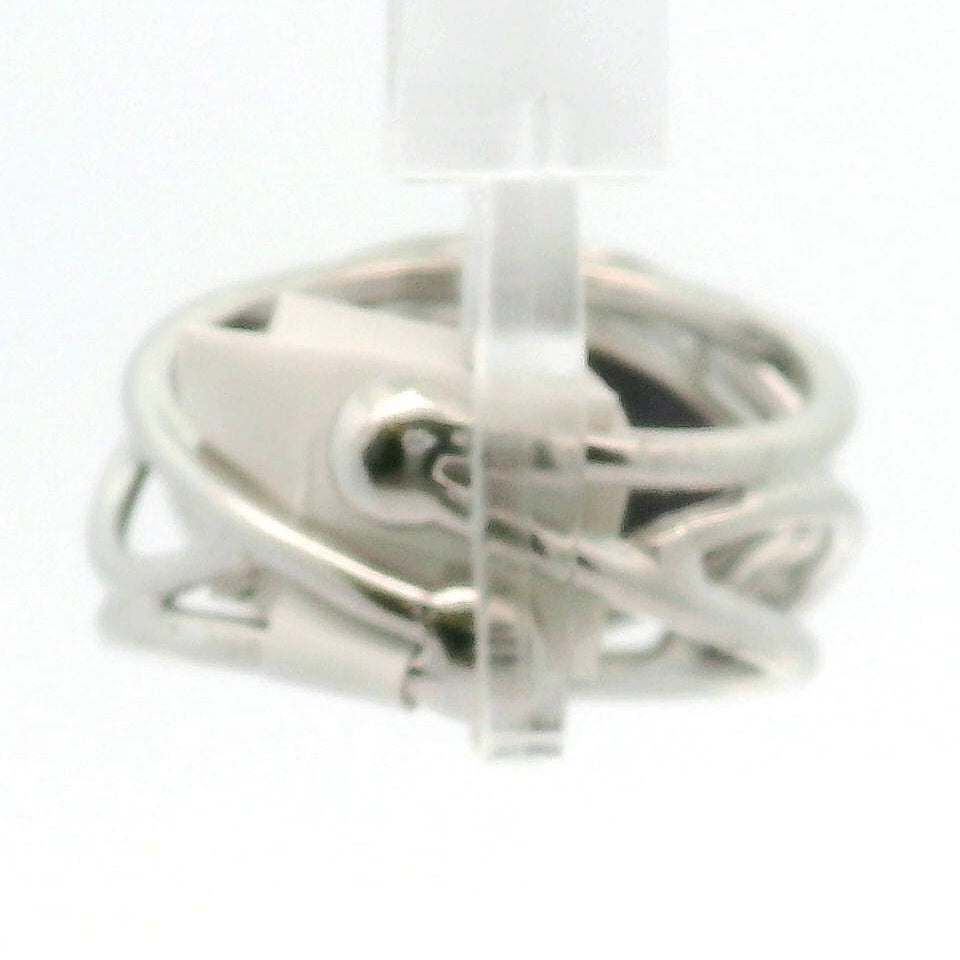 Evil Eye Charoite Cuff Ring .925 Silver for Enhancing your Intuitive Gifts and Spiritual Transformation