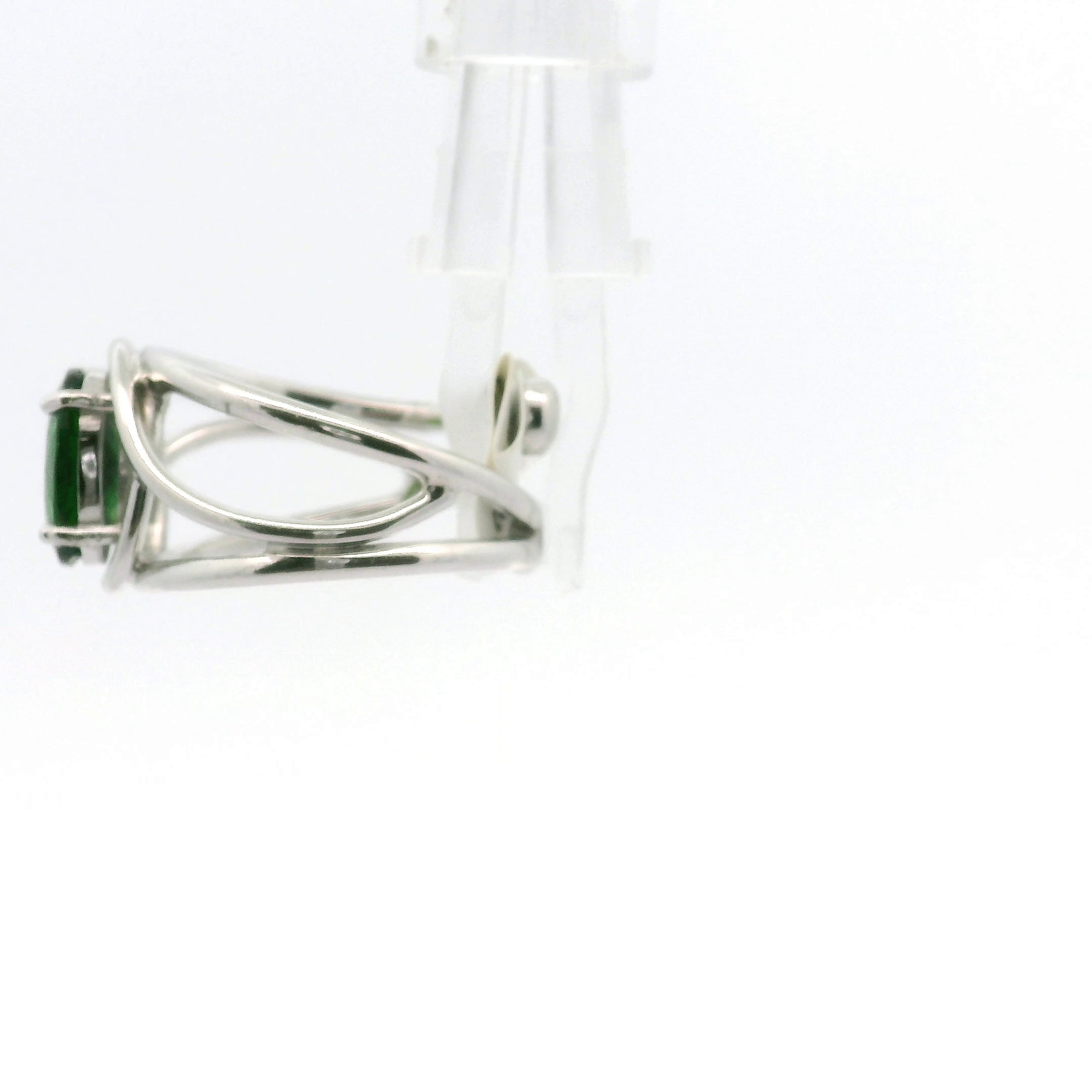 Chrome Diopside Cuff Ring .925 Silver for Embracing Love, Healing and Balance