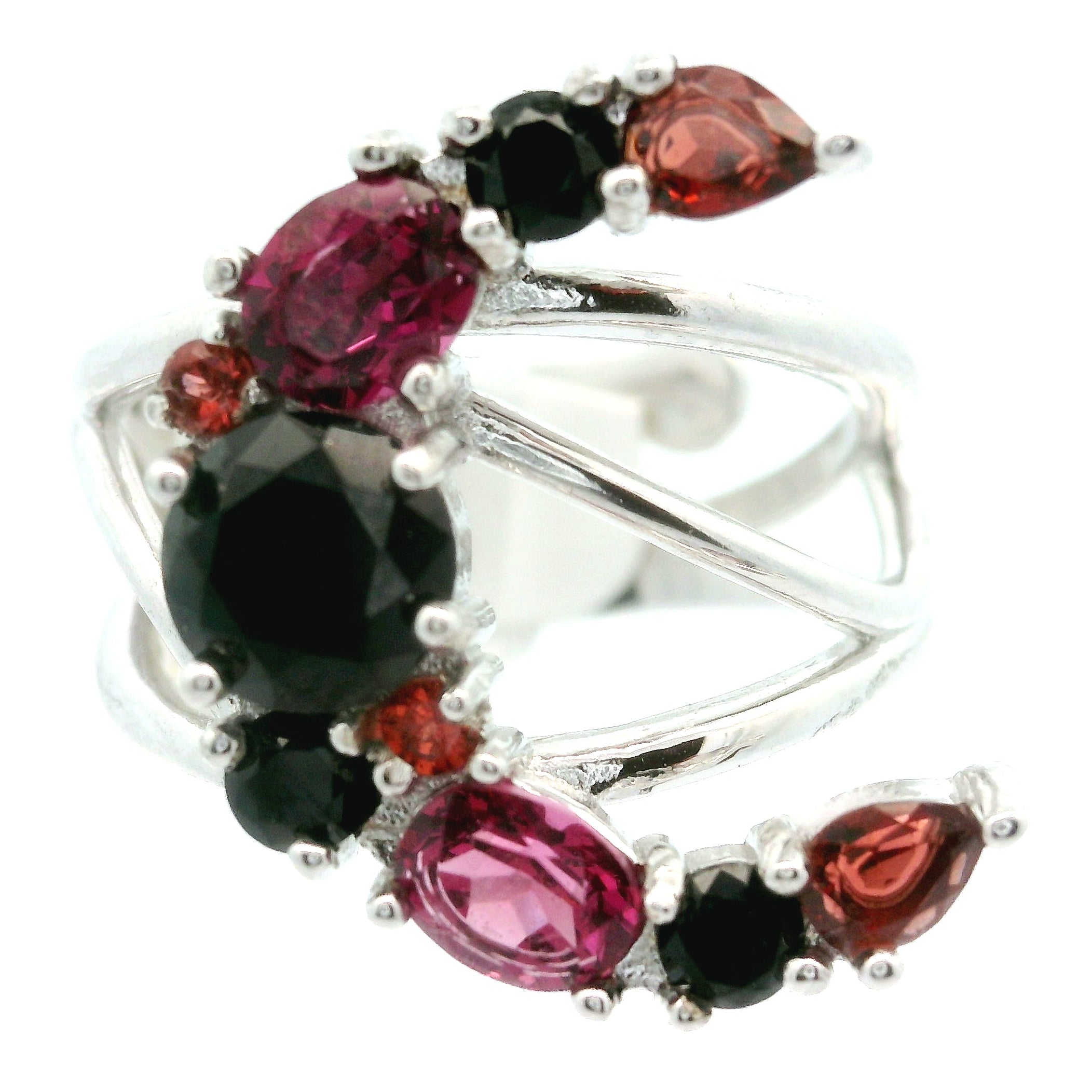 Moon Cuff Ring .925 Silver for Higher Levels of Awareness, Peaceful Communication and Clarity