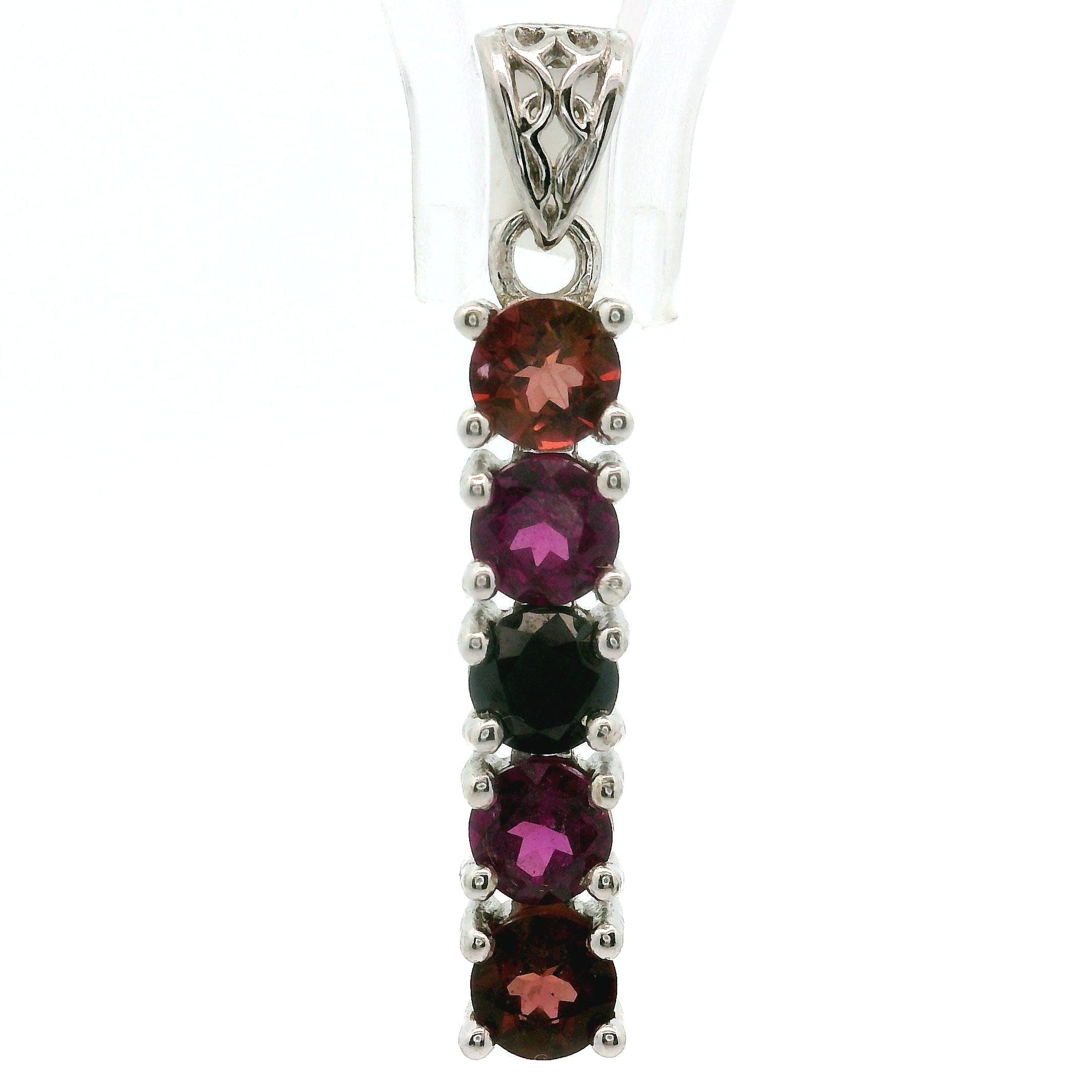 Multi-stone Stacker Pendant .925 Silver for Healing, Intention Setting and Manifesting your Desires
