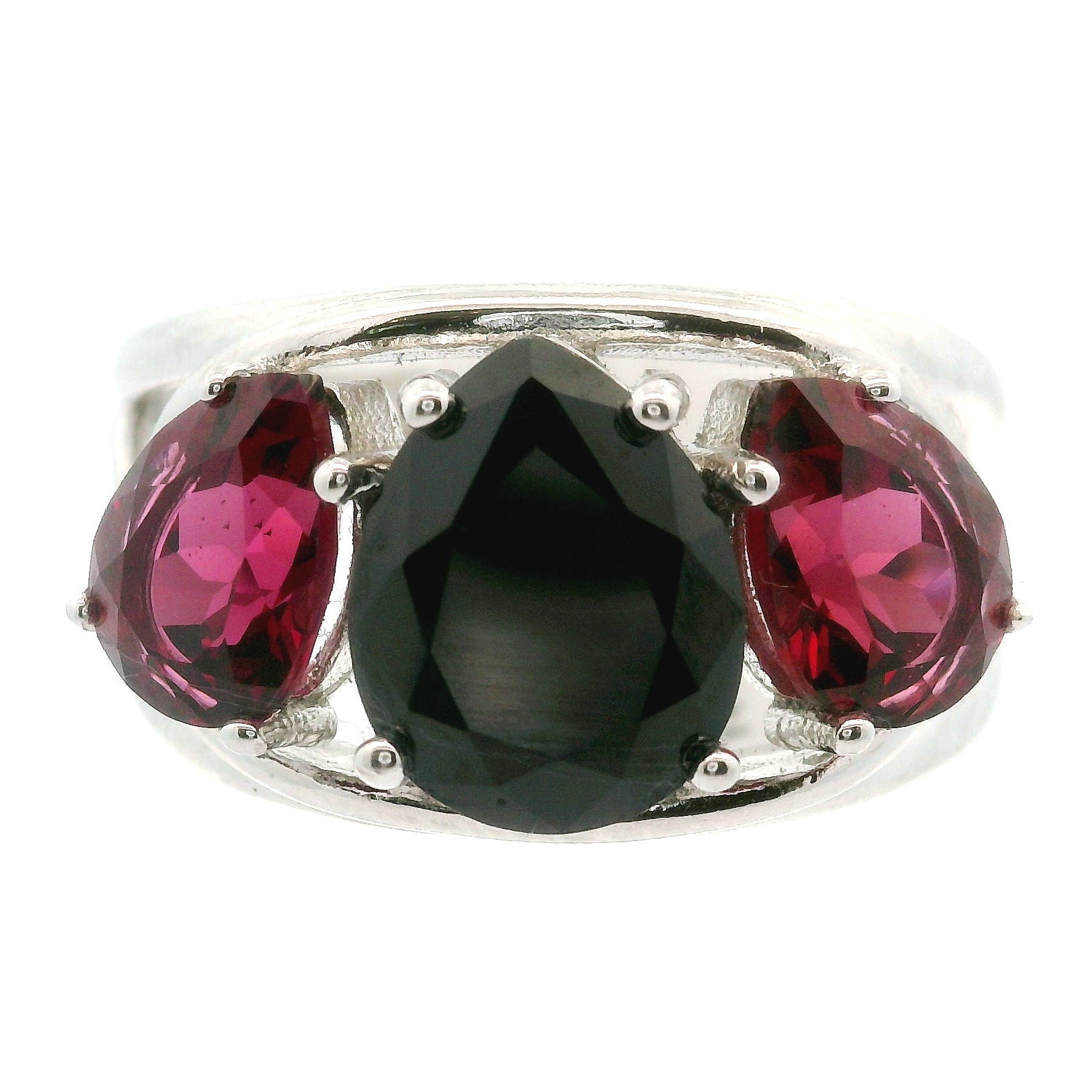 Triple Stone Crown Ring .925 Silver for Embracing your Power