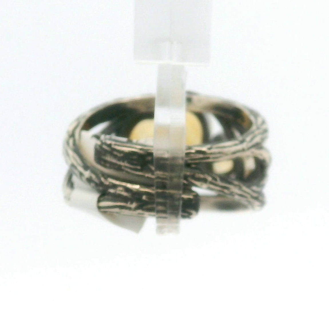 Double Heart Bad Witch Cuff Ring .925 Silver for Empowerment, Grounding and Protection
