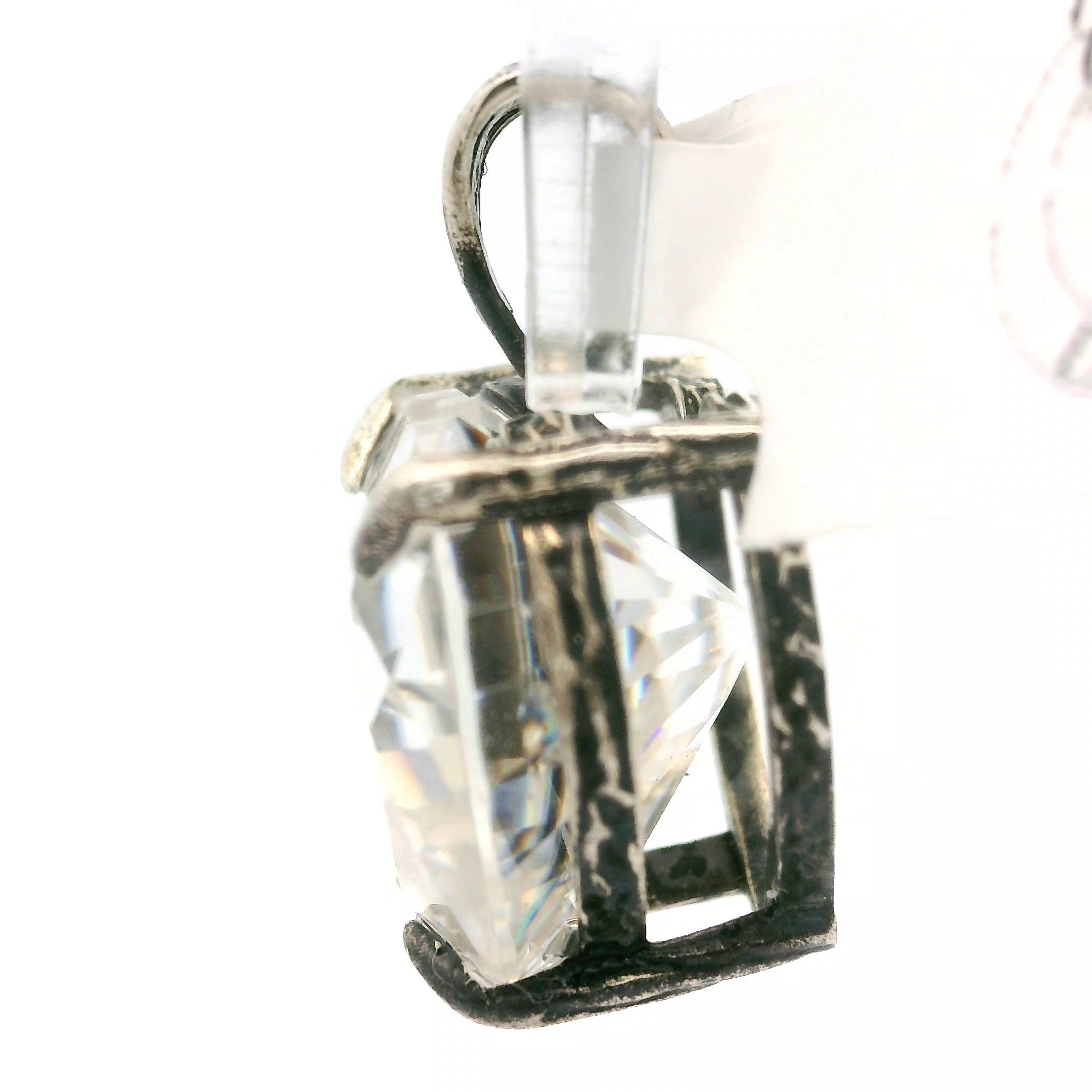 Moissanite Heart Bad Witch Pendant .925 Silver for Spiritual Evolution and Awakening