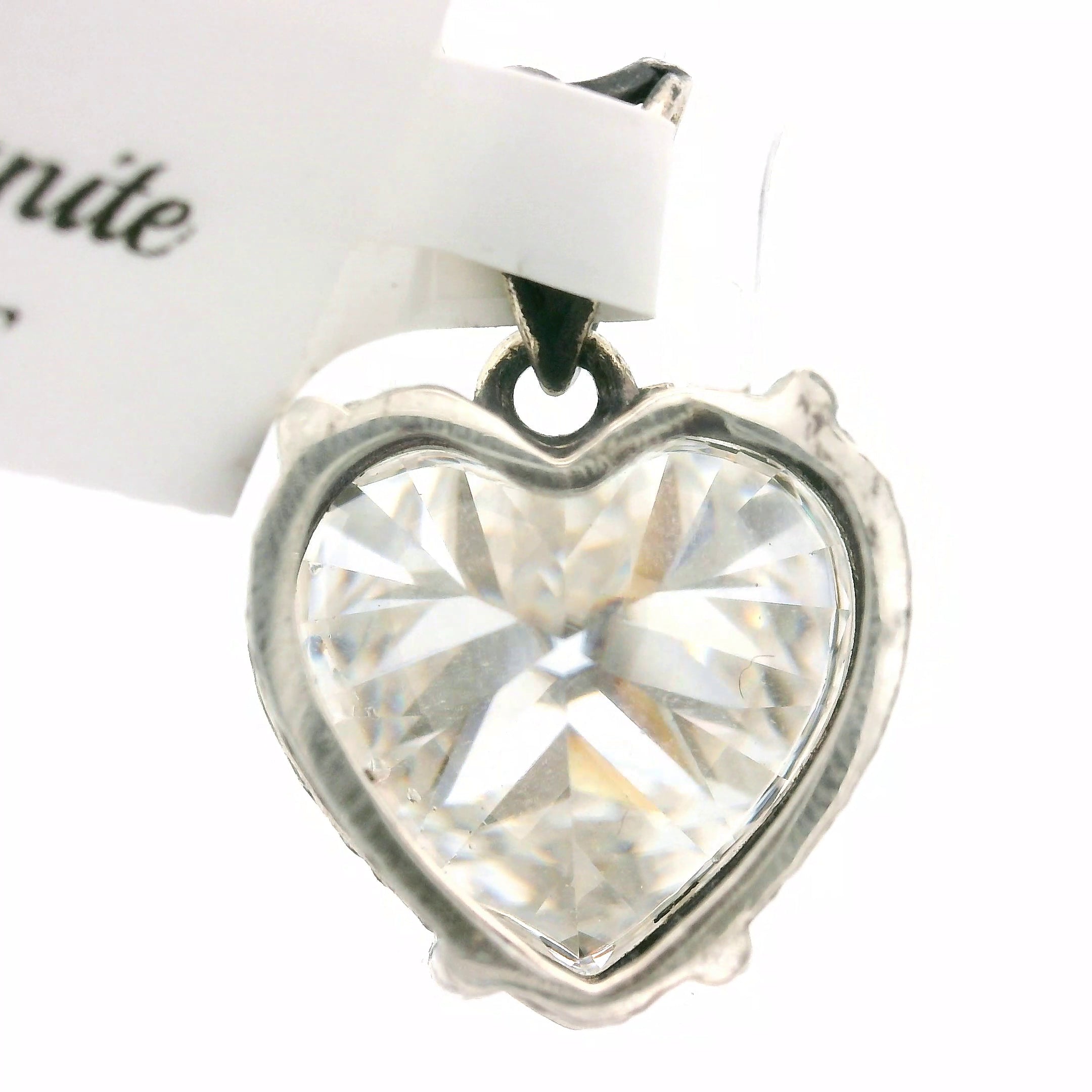 Moissanite Heart Bad Witch Pendant .925 Silver for Spiritual Evolution and Awakening
