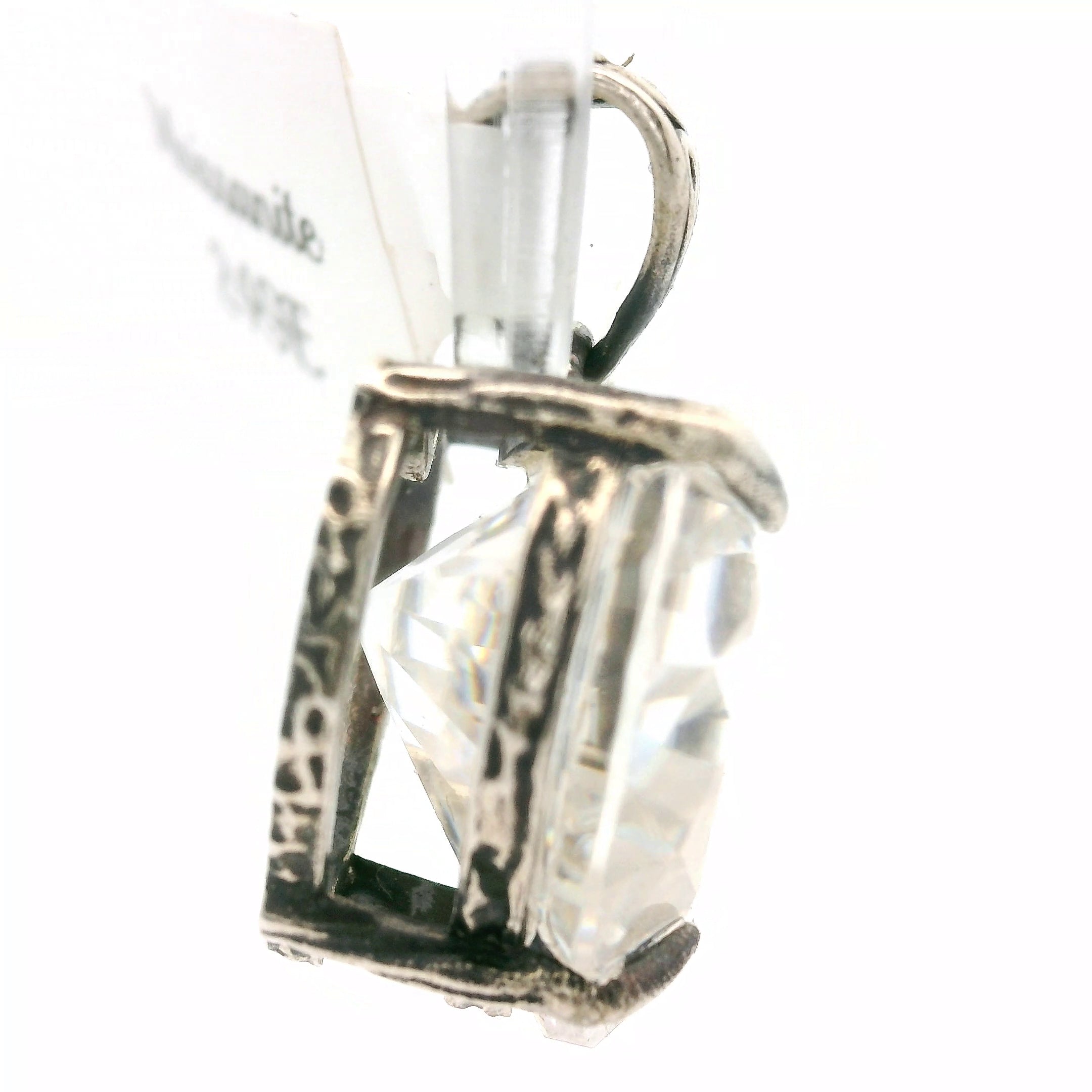 Moissanite Heart Bad Witch Pendant .925 Silver for Spiritual Evolution and Awakening