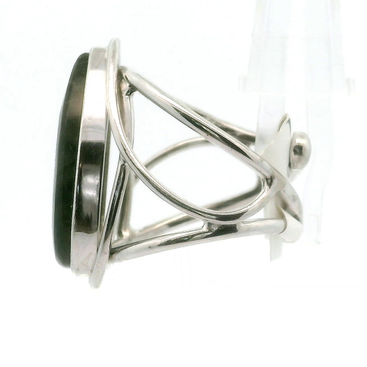 Labradorite Cuff Ring .925 Silver for Protection, Intuition and Guidance