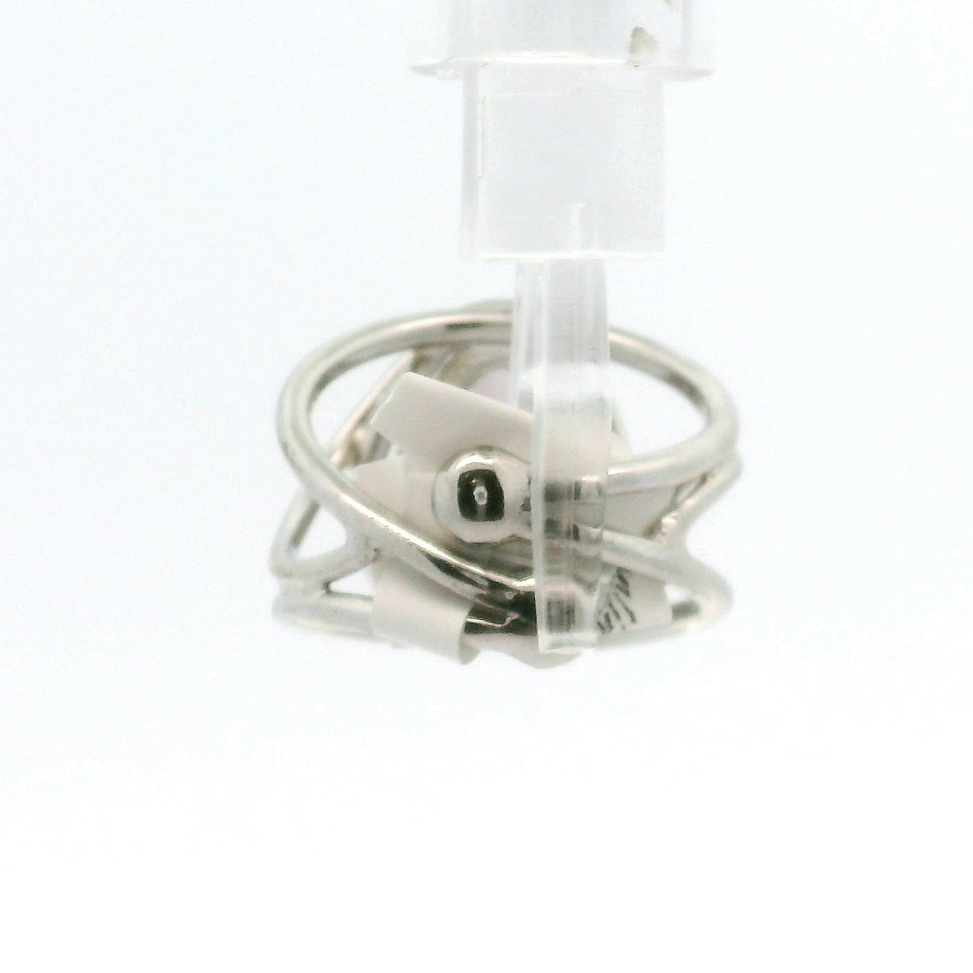 Yttrium Fluorite Cuff Ring .925 Silver for Clarity and Focus