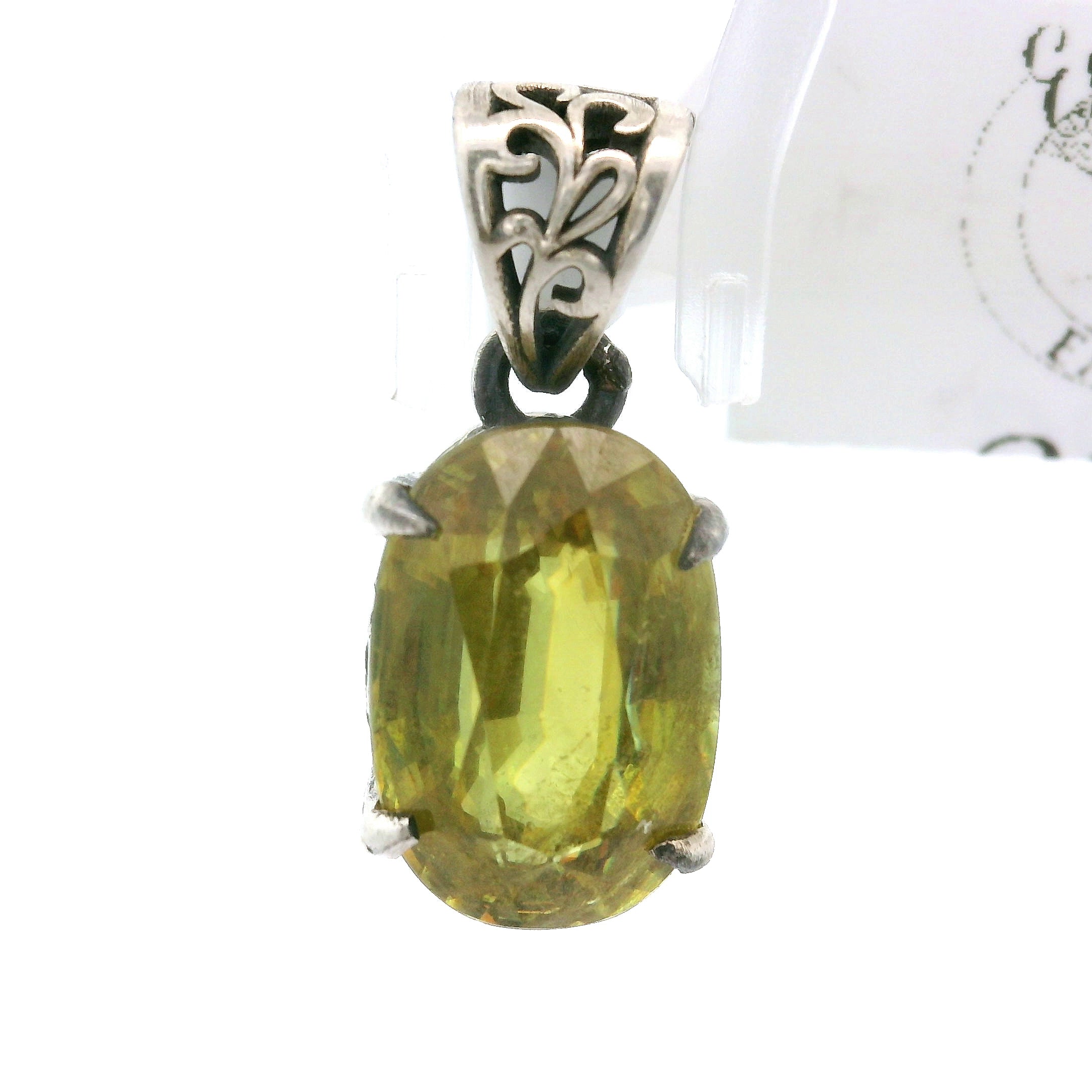 Sphene Midi Bad Witch Pendant .925 Silver for Revitalizing your Life Force Energy and Accelerates Manifestations