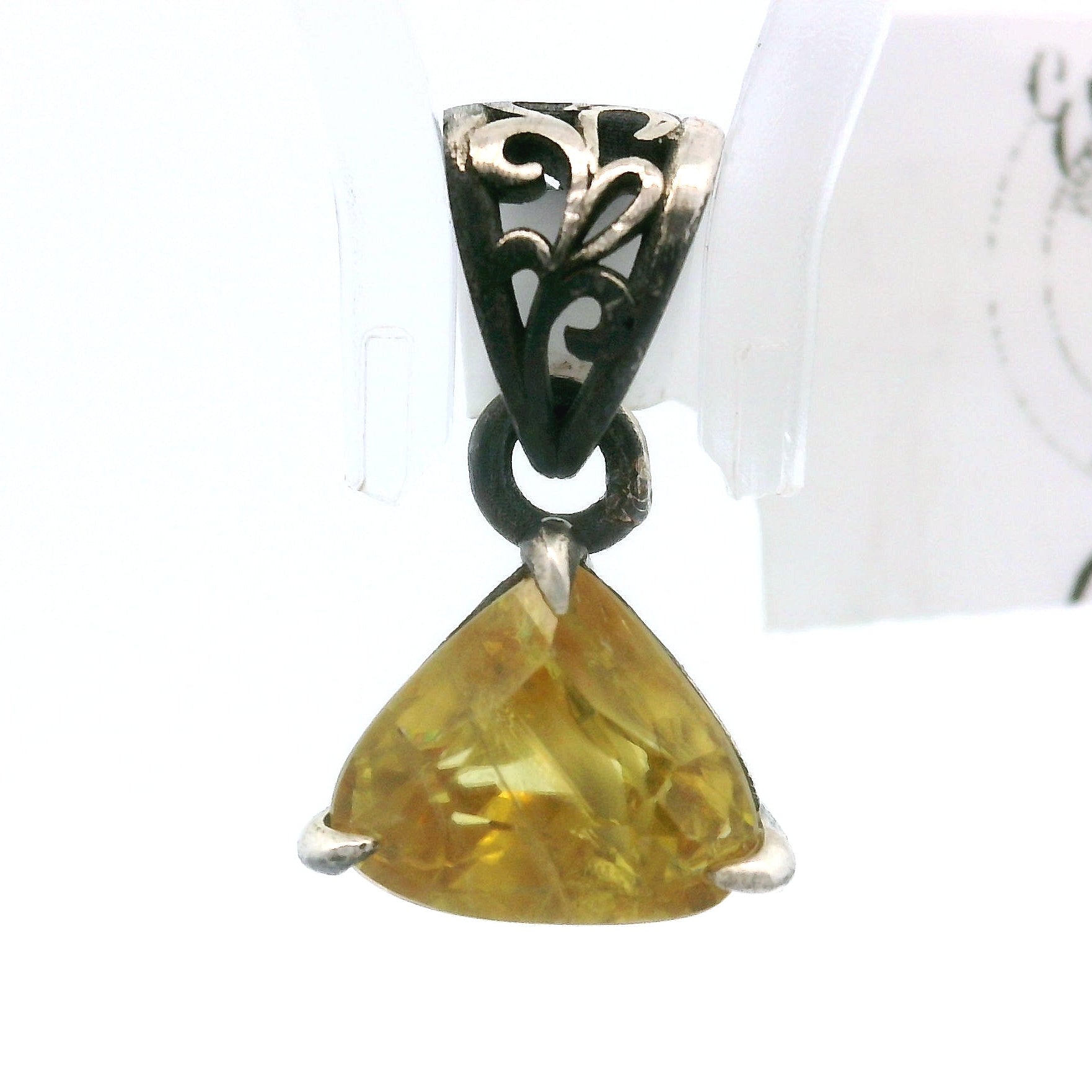 Sphene Midi Bad Witch Pendant .925 Silver for Revitalizing your Life Force Energy and Accelerates Manifestations
