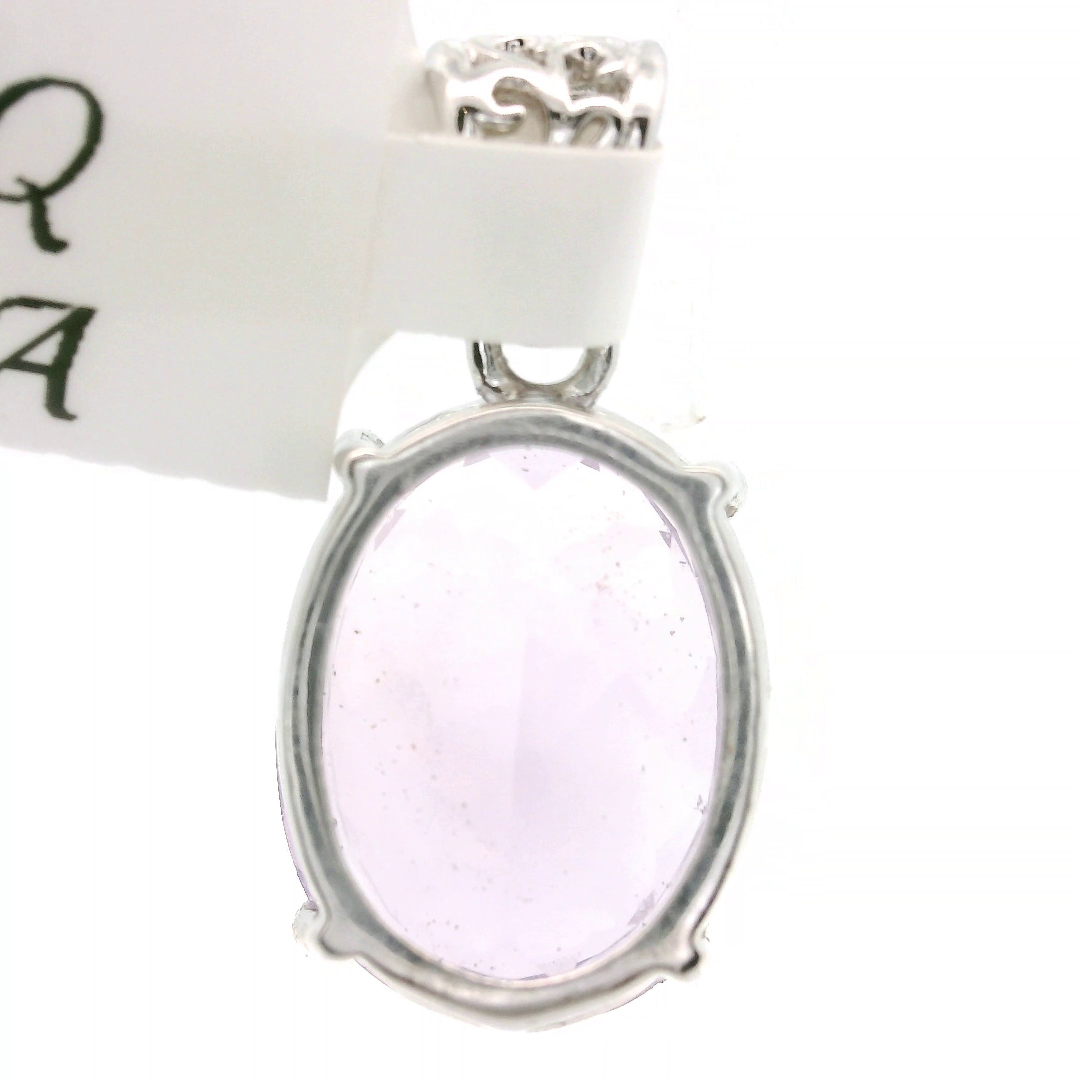 Lavender Moon Quartz Pendant .925 Silver for Angelic Wisdom