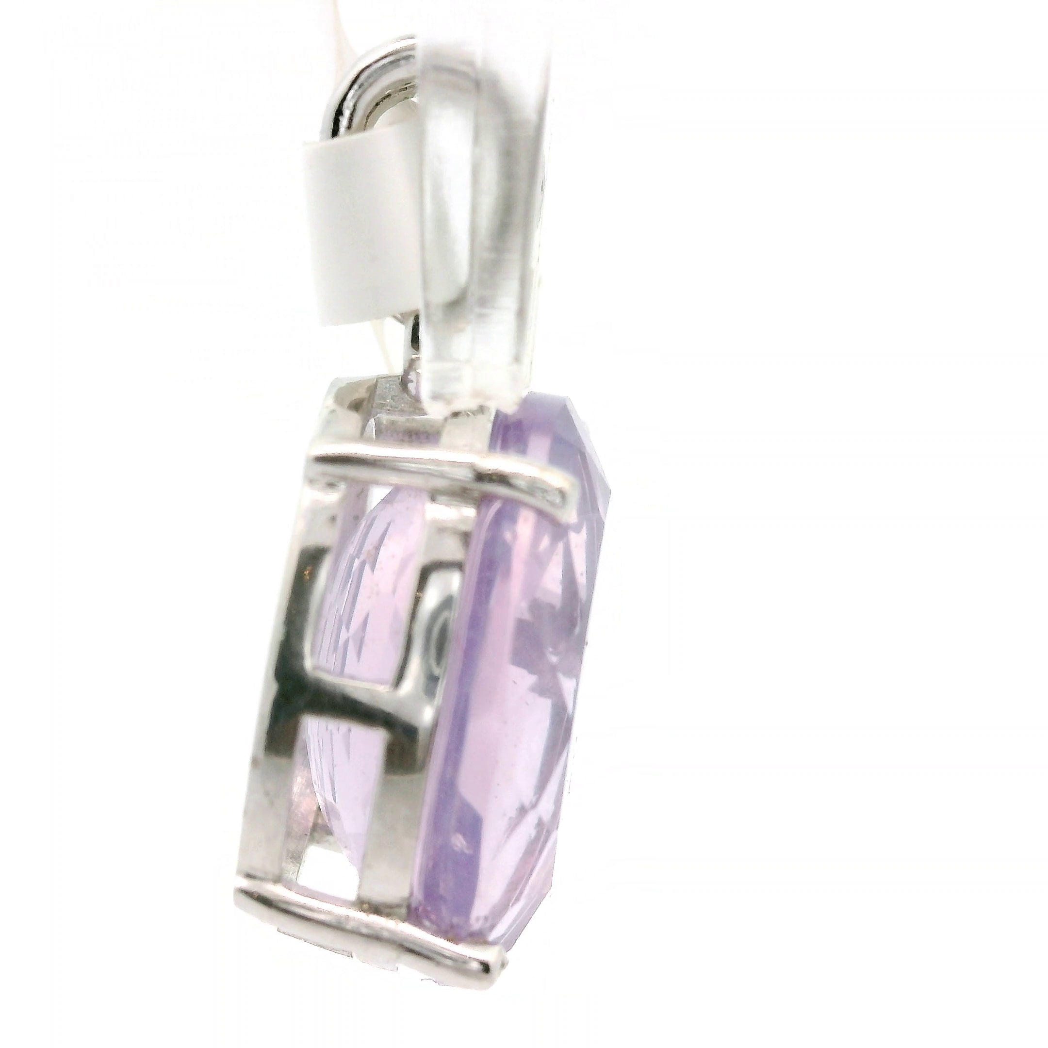 Lavender Moon Quartz Pendant .925 Silver for Angelic Wisdom