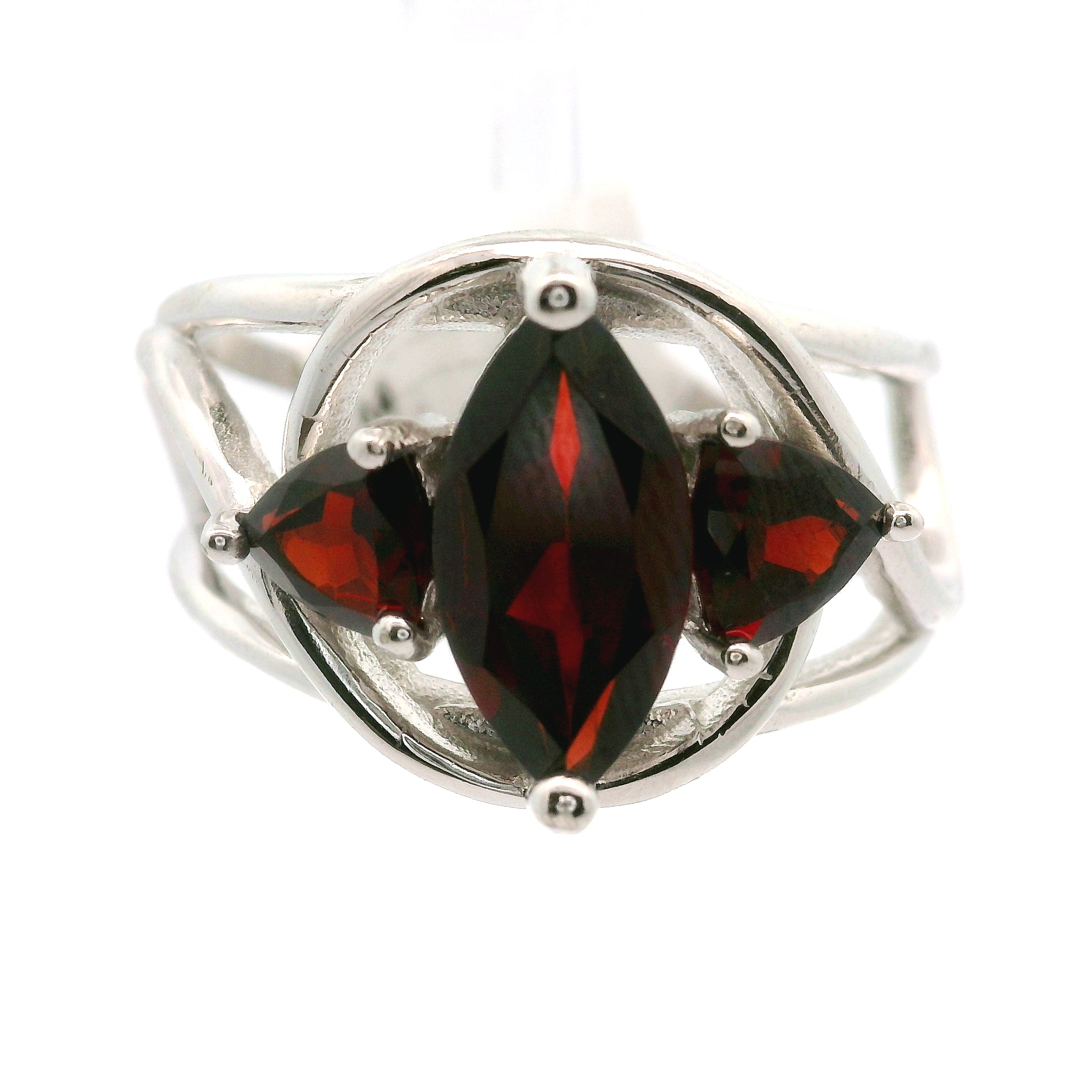 Triple Stone Crown Ring .925 Silver for Embracing your Power