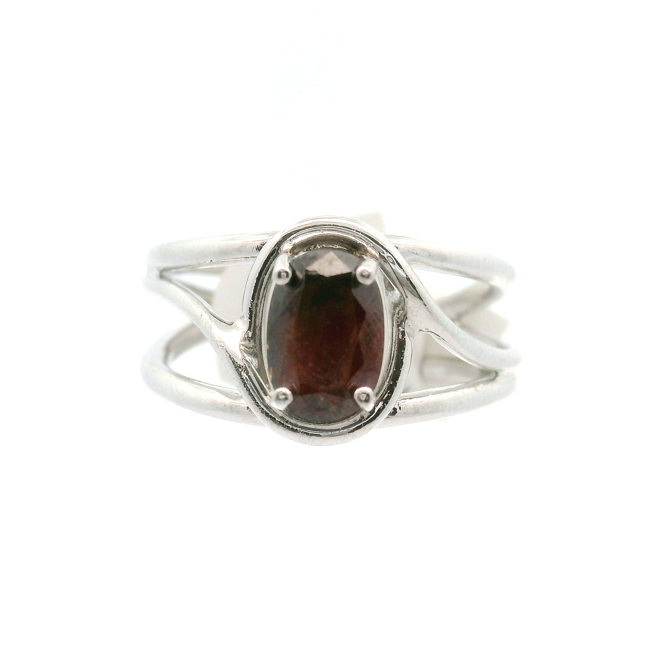 Mangano Tantalite Afghanistan Cuff Ring .925 Silver for Discernment and Support with Emotional Processing