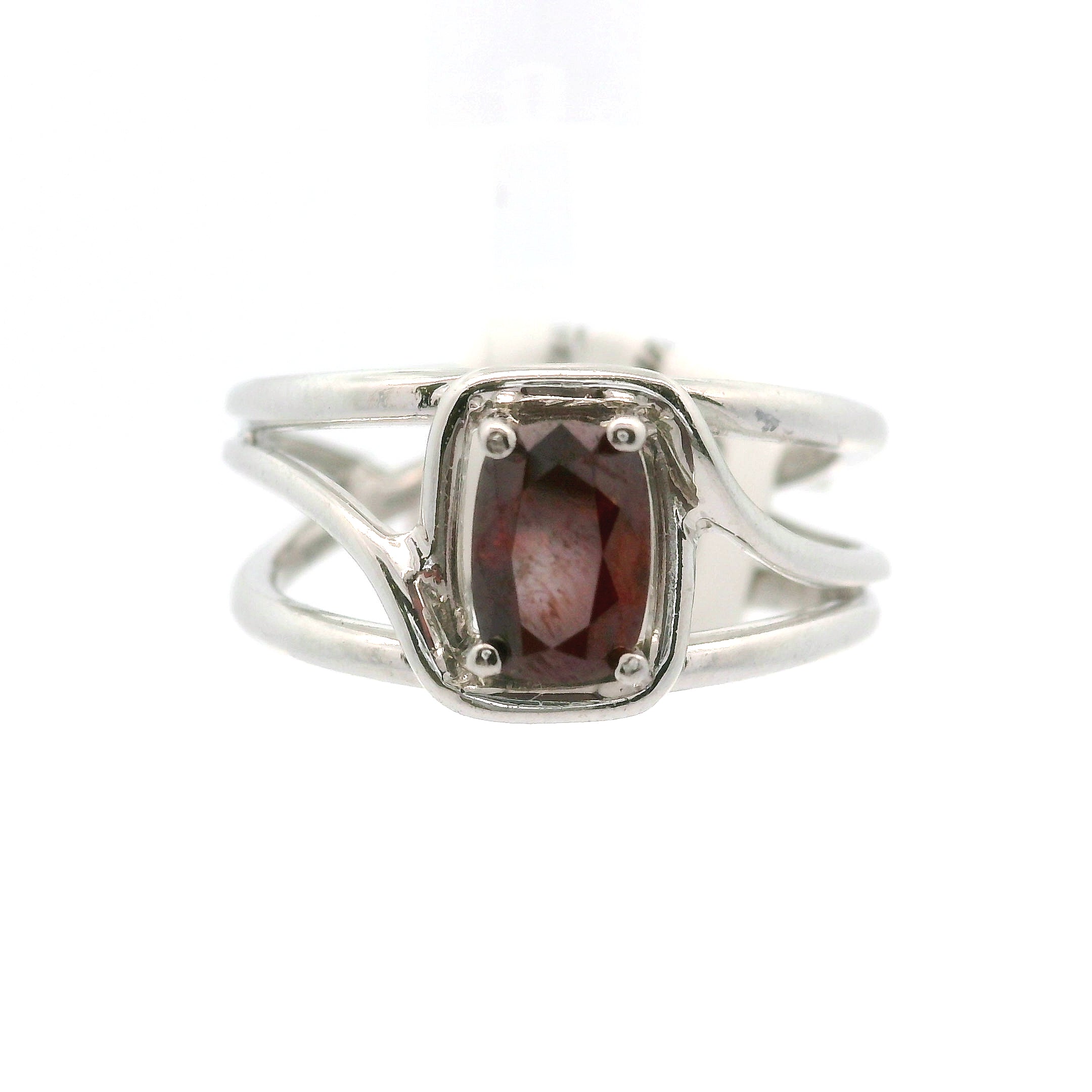 Mangano Tantalite Afghanistan Cuff Ring .925 Silver for Discernment and Support with Emotional Processing