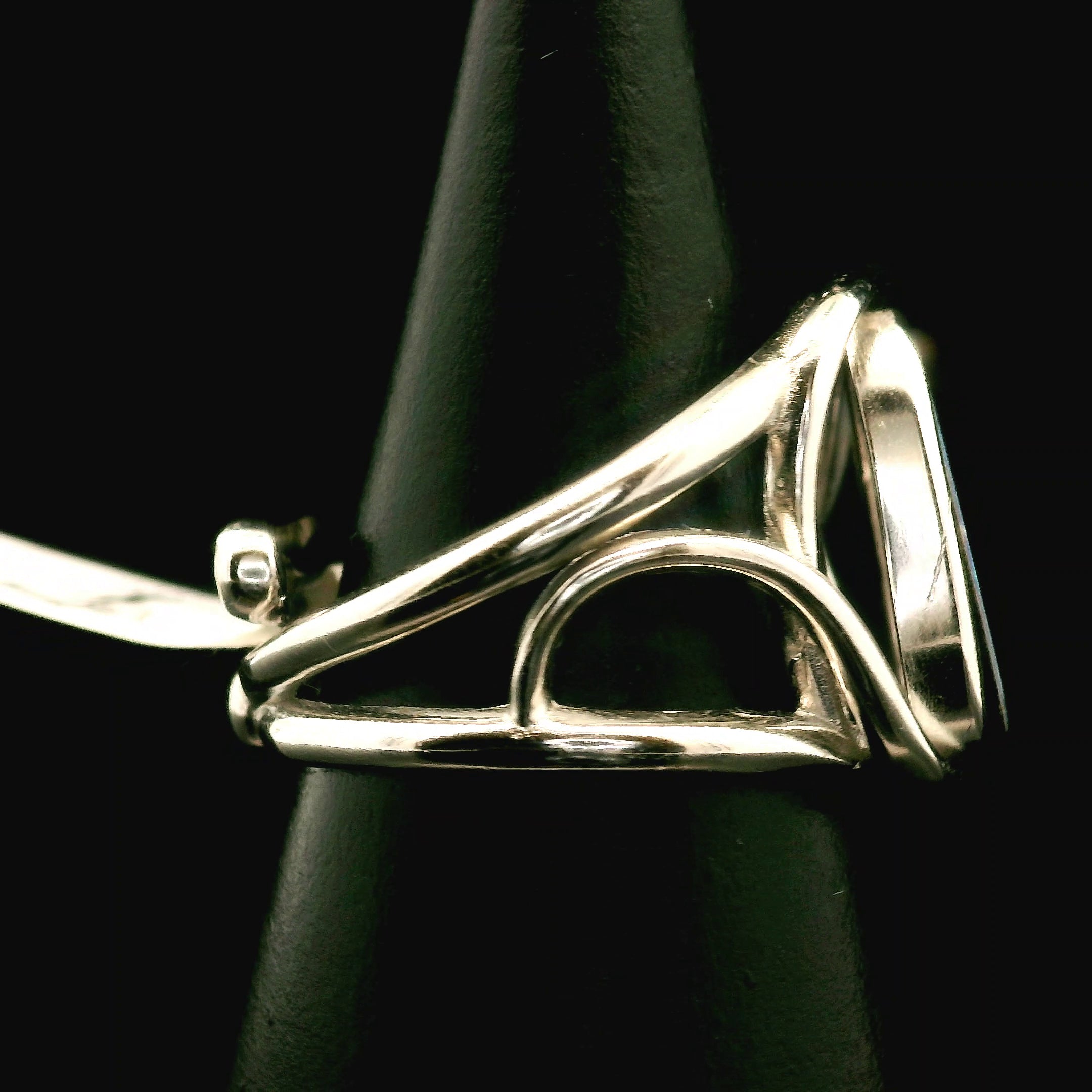 Australian Opal Cuff Ring .925 Silver for Joy and Self Discovery