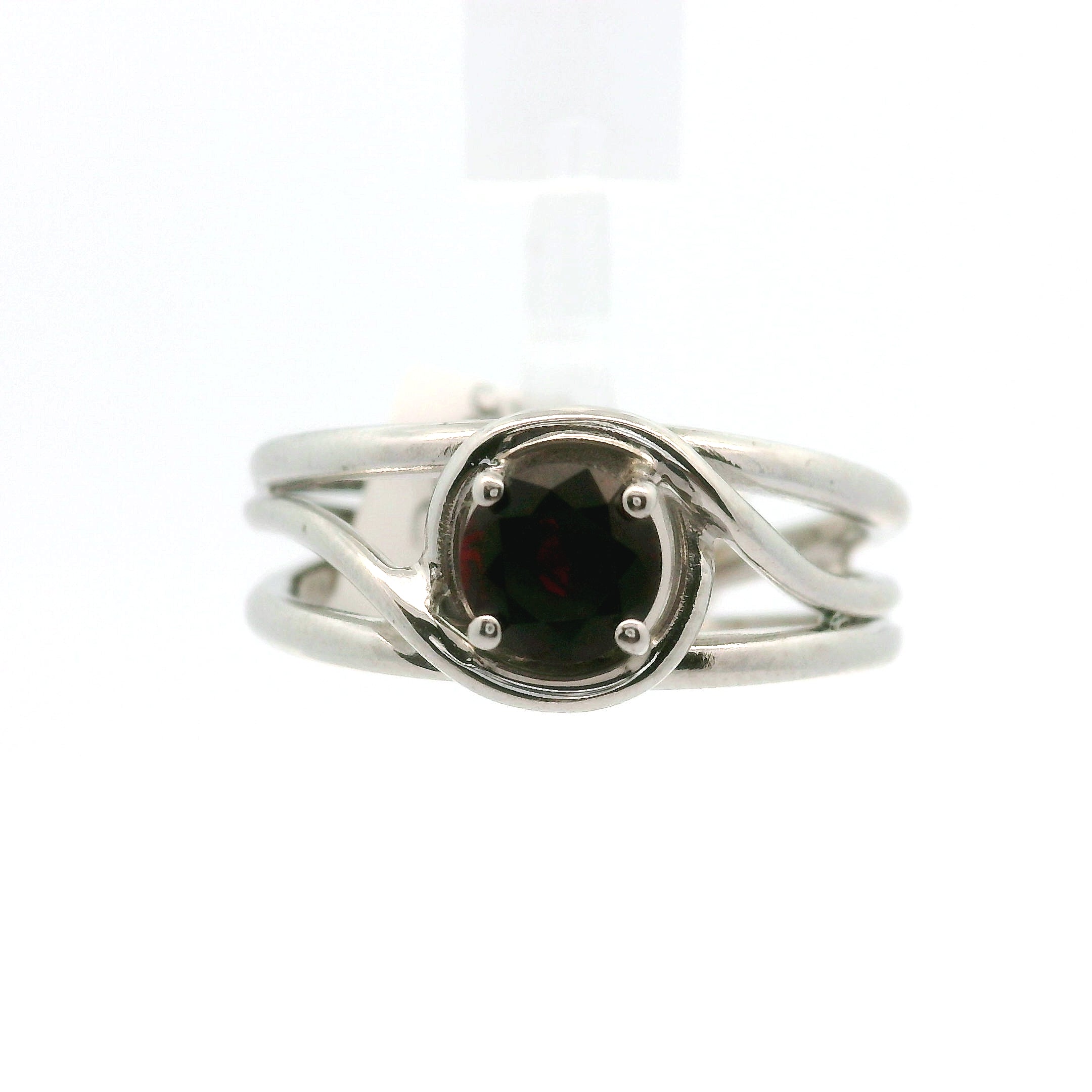 Mangano Tantalite Afghanistan Cuff Ring .925 Silver for Discernment and Support with Emotional Processing