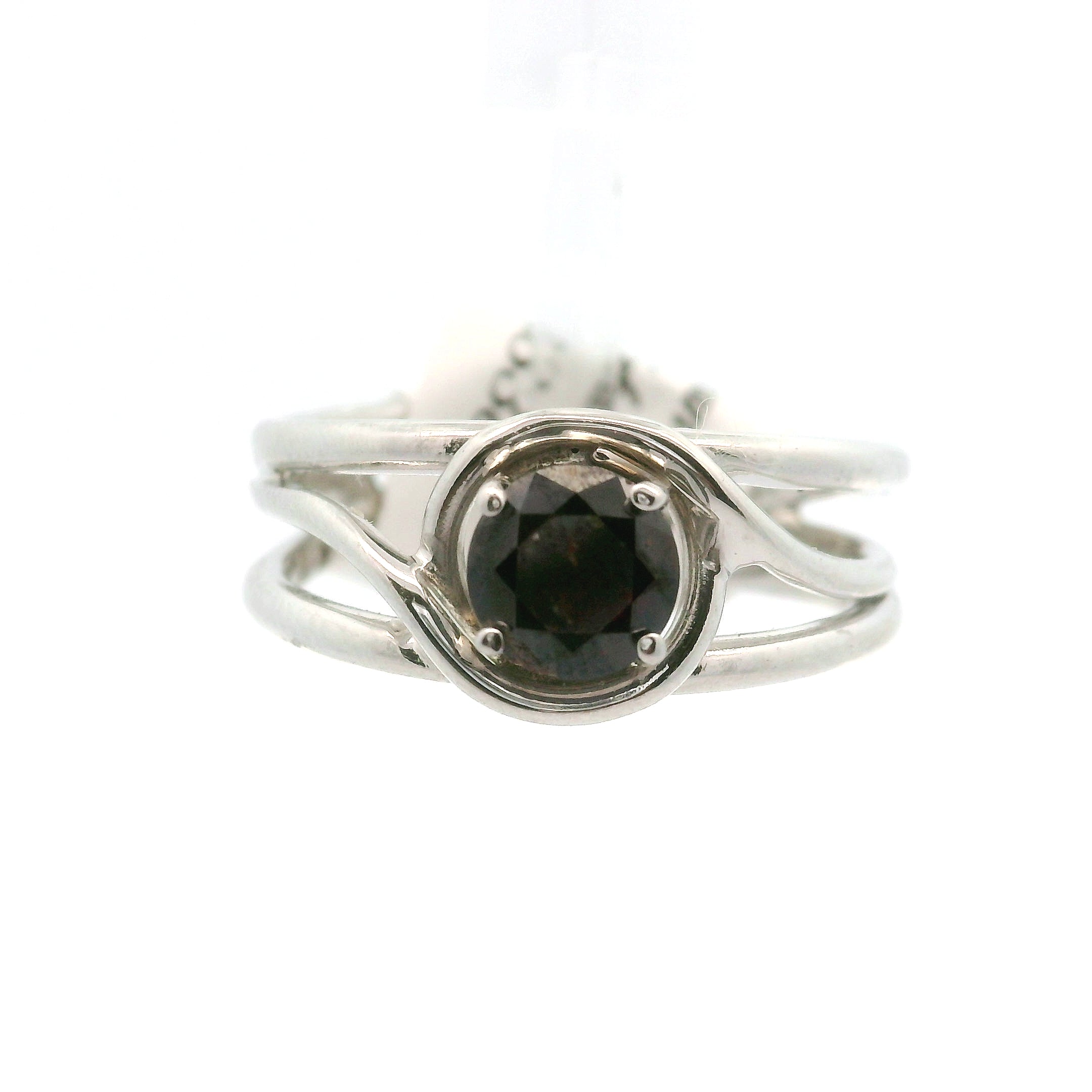 Mangano Tantalite Afghanistan Cuff Ring .925 Silver for Discernment and Support with Emotional Processing