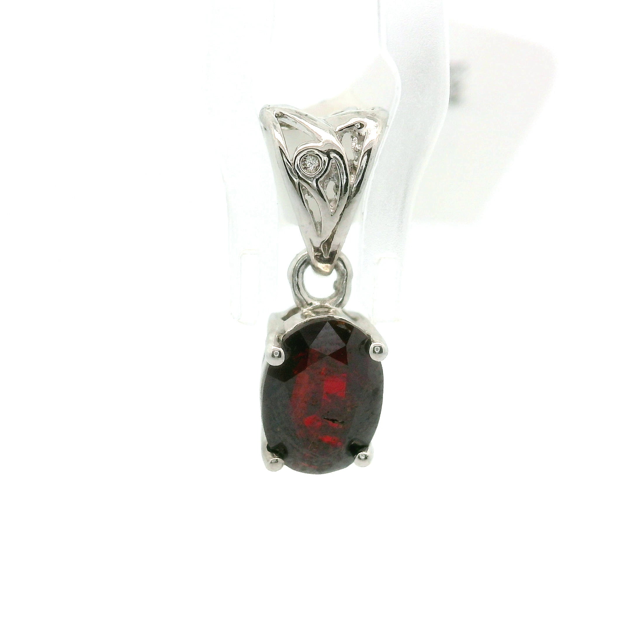 Mangano Tantalite Afghanistan Pendant .925 Silver for Discernment and Support with Emotional Processing