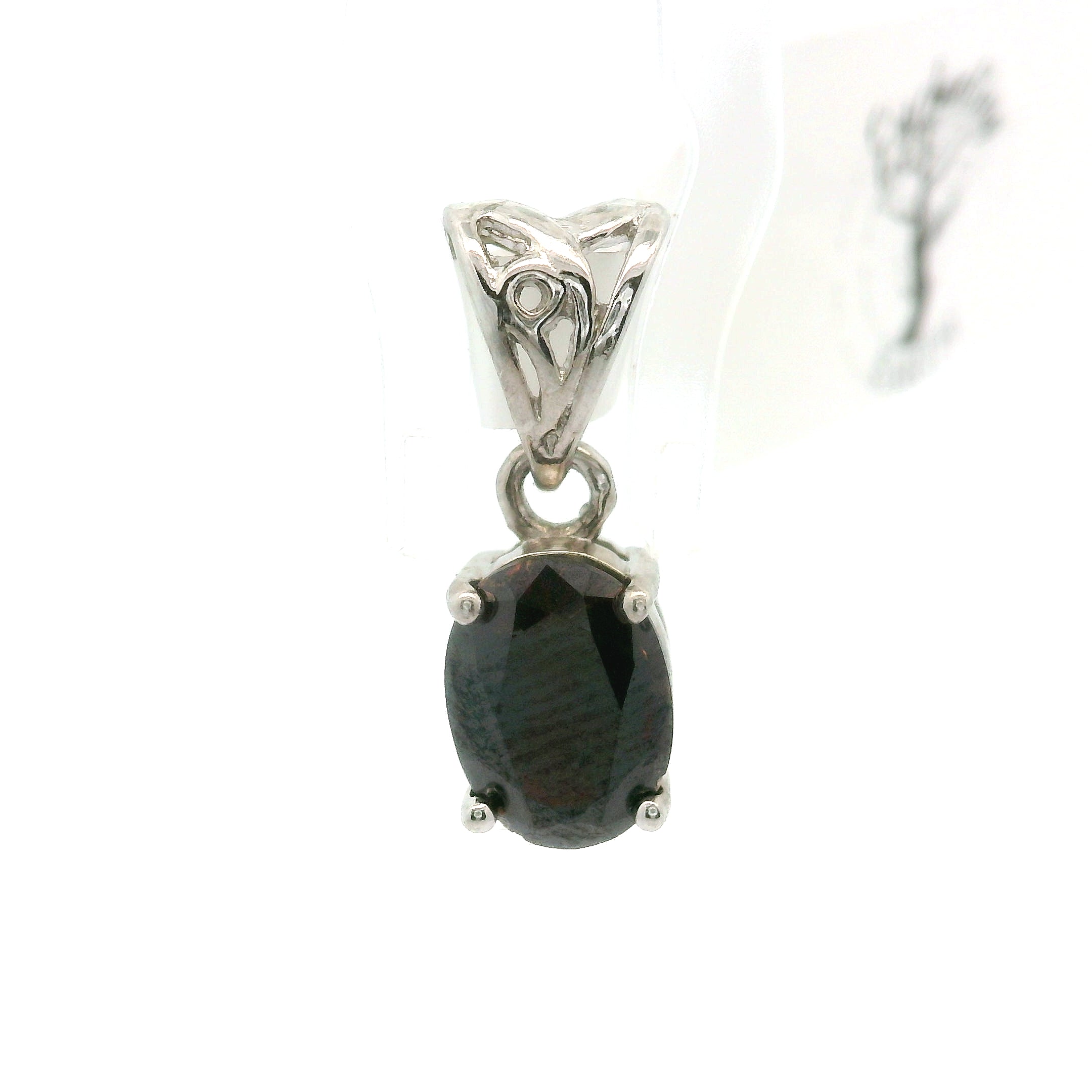 Mangano Tantalite Afghanistan Pendant .925 Silver for Discernment and Support with Emotional Processing