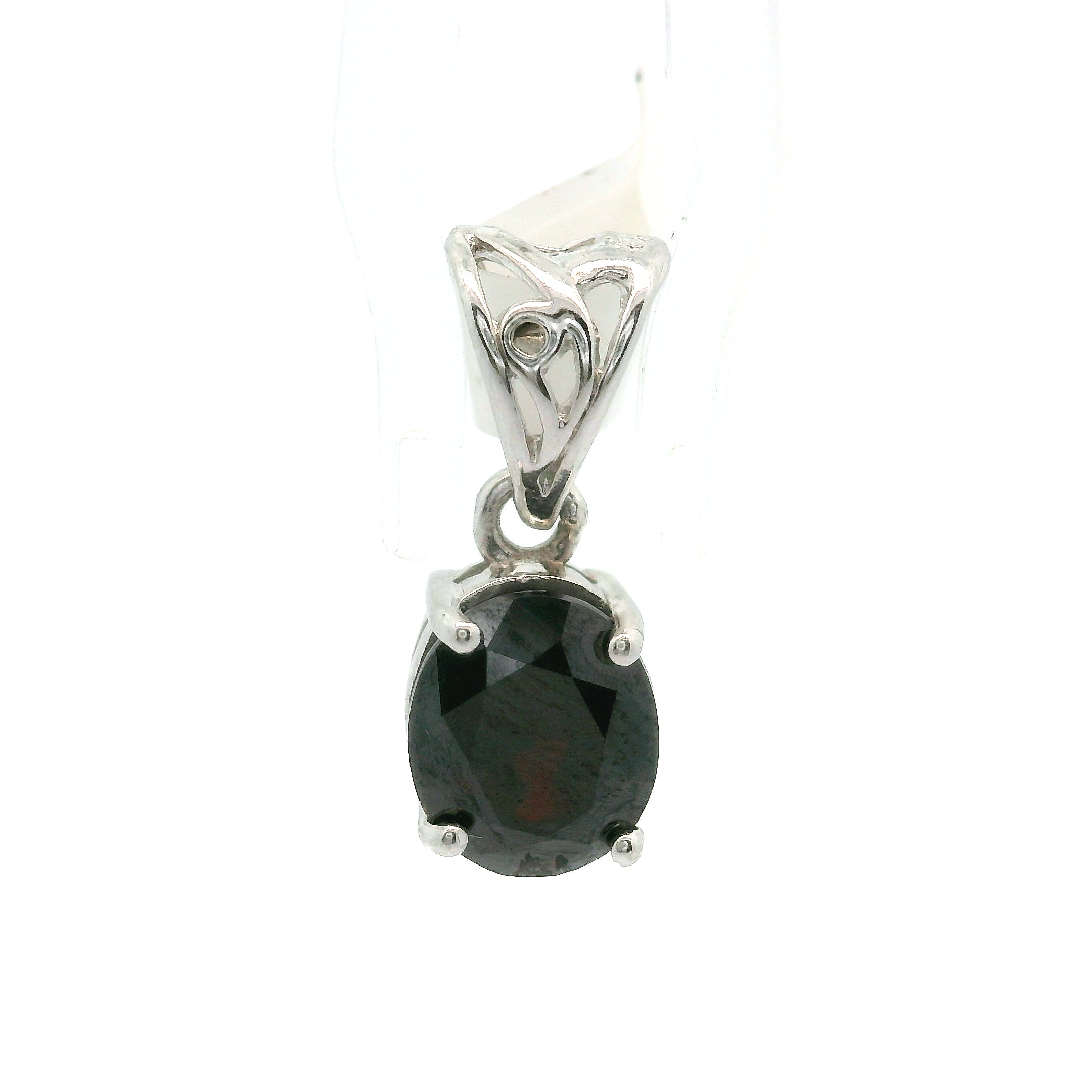 Mangano Tantalite Afghanistan Pendant .925 Silver for Discernment and Support with Emotional Processing