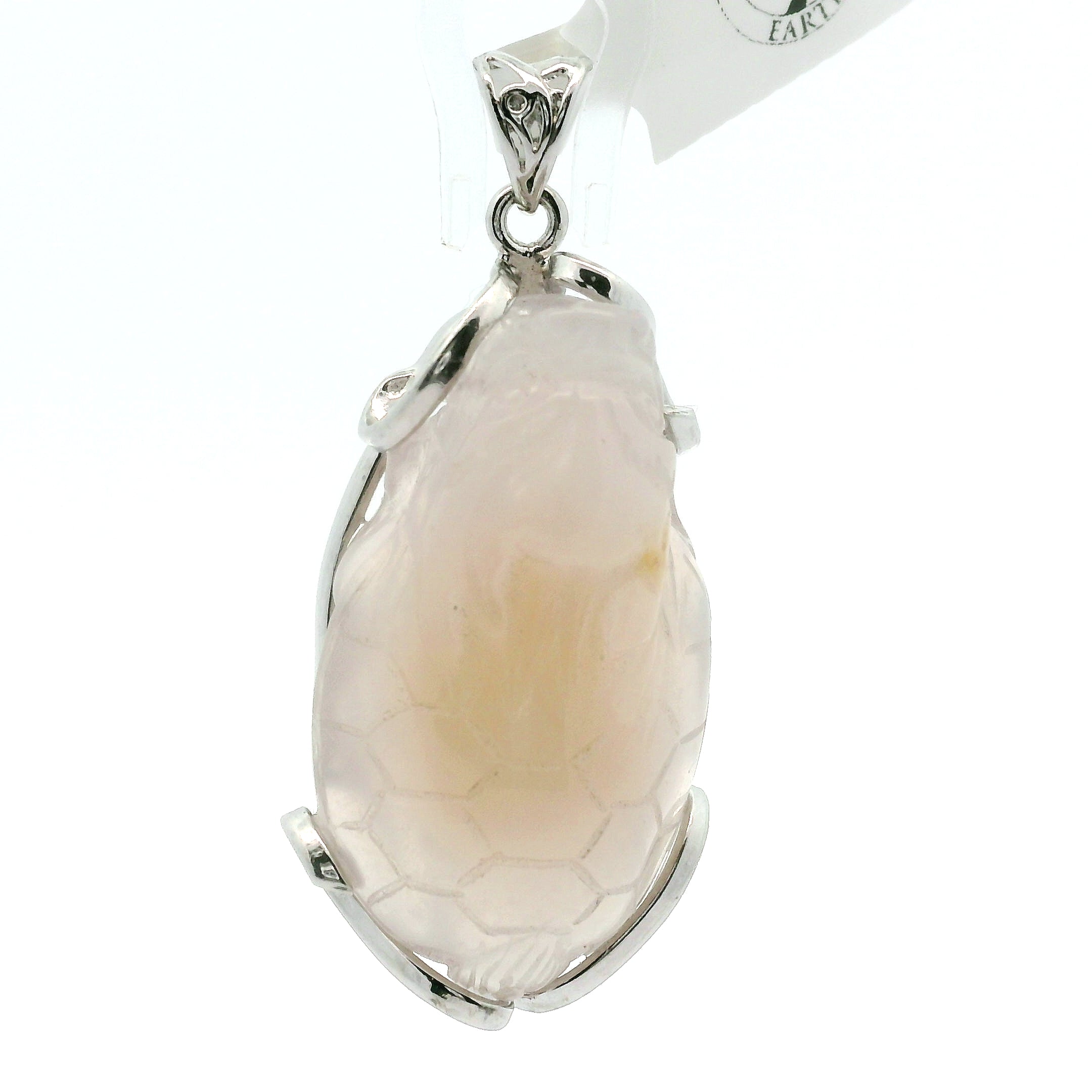 Gobi Candy Agate Carved Pendants .925 Sterling Sliver for Emotional Balancing and Intuitive Awareness