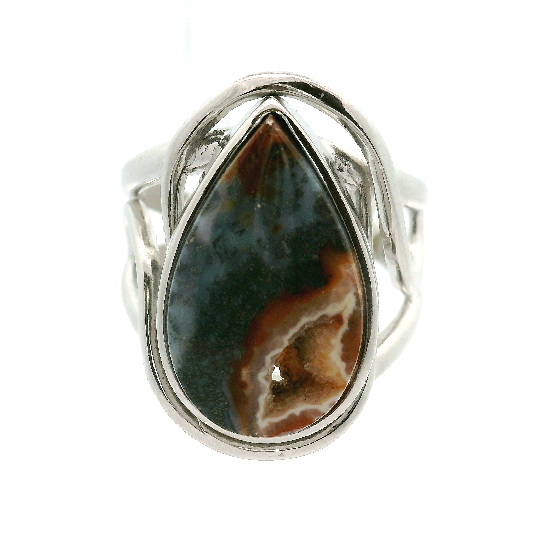 Golden Fire Marcasite Cuff Ring .925 Silver for Cord Cutting and Releasing Unhealthy Attachments