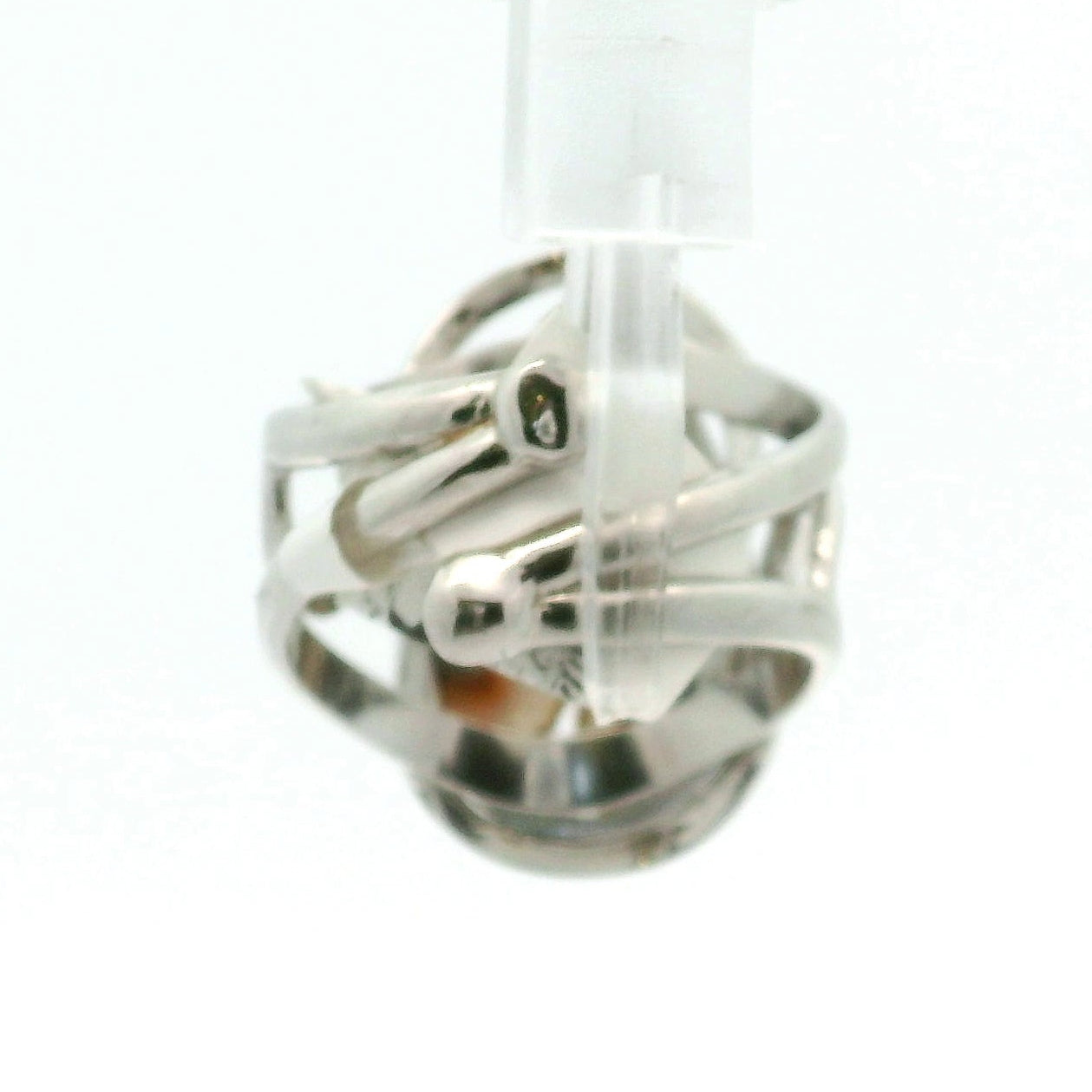 Golden Fire Marcasite Cuff Ring .925 Silver for Cord Cutting and Releasing Unhealthy Attachments