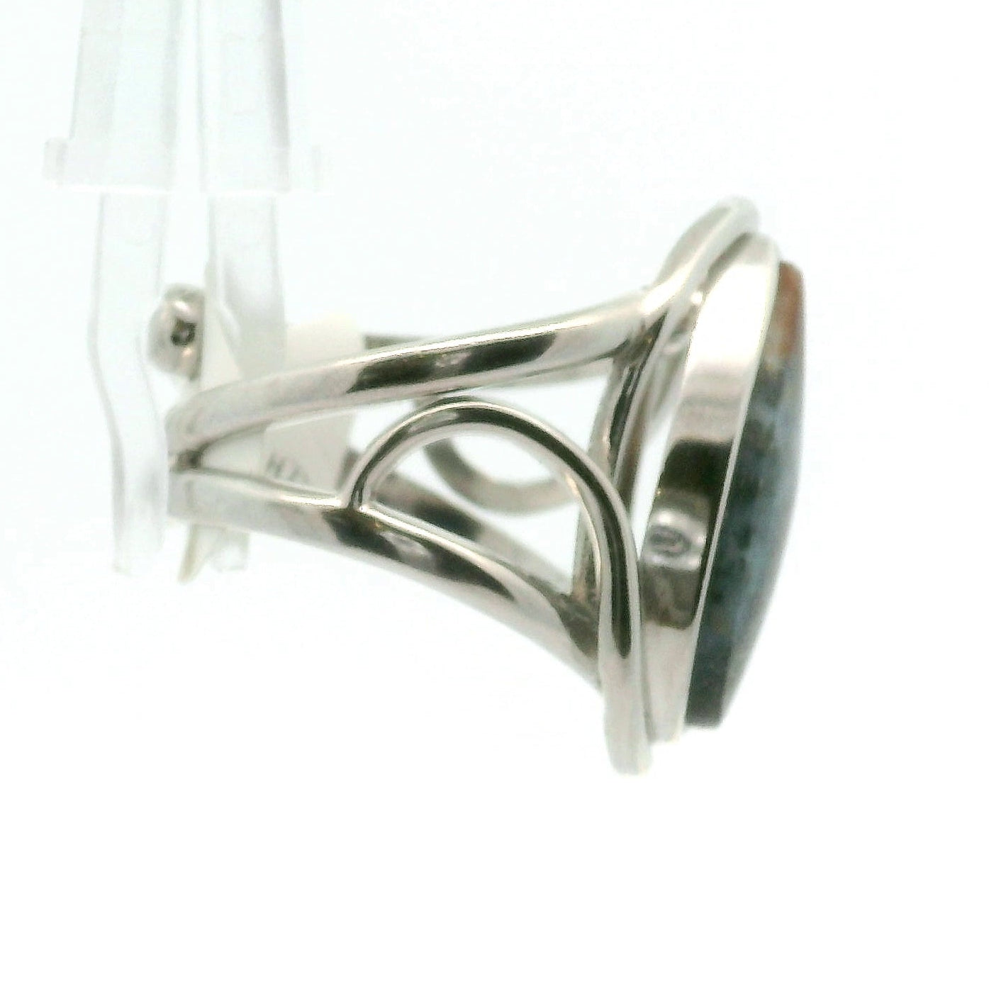 Golden Fire Marcasite Cuff Ring .925 Silver for Cord Cutting and Releasing Unhealthy Attachments