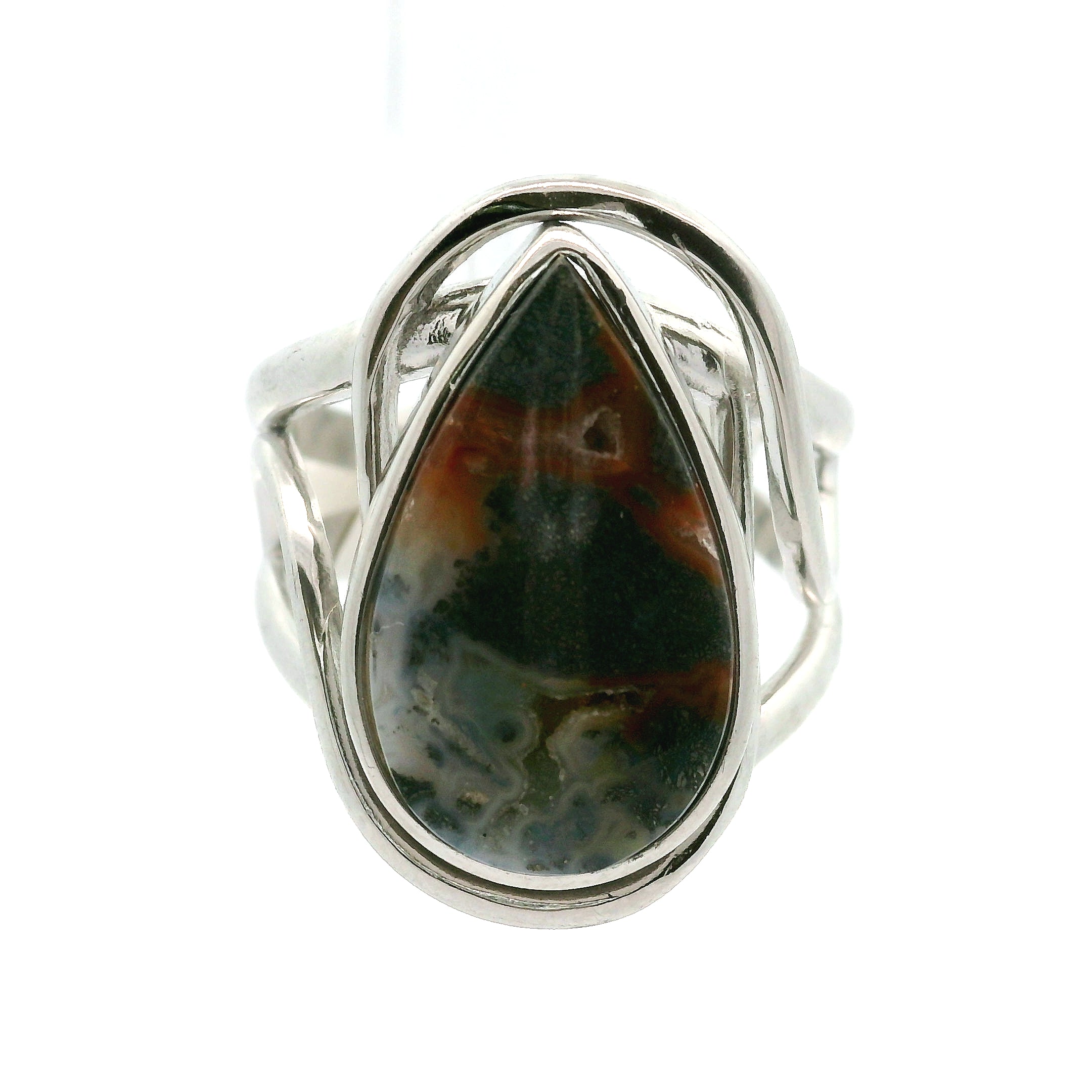Golden Fire Marcasite Cuff Ring .925 Silver for Cord Cutting and Releasing Unhealthy Attachments