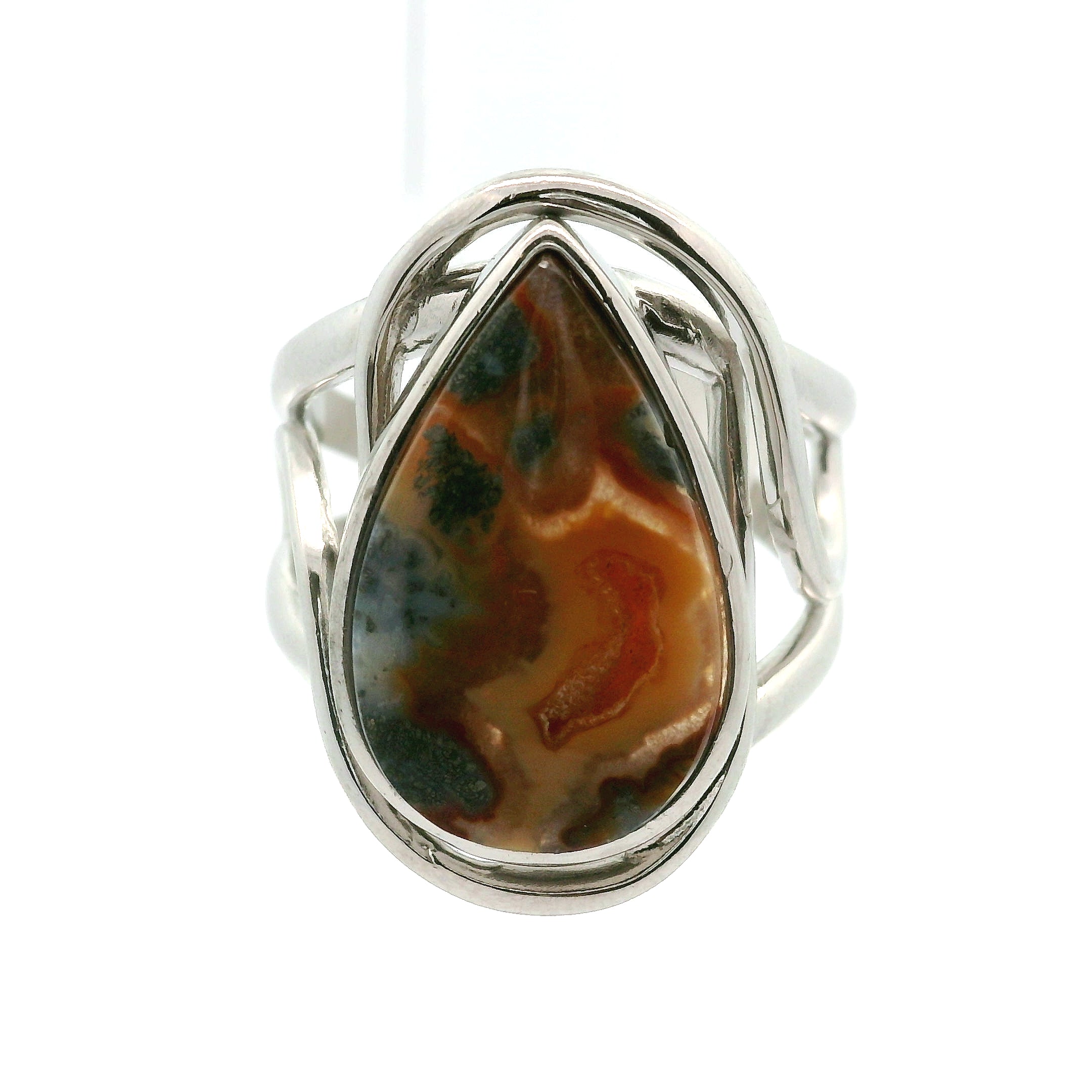 Golden Fire Marcasite Cuff Ring .925 Silver for Cord Cutting and Releasing Unhealthy Attachments